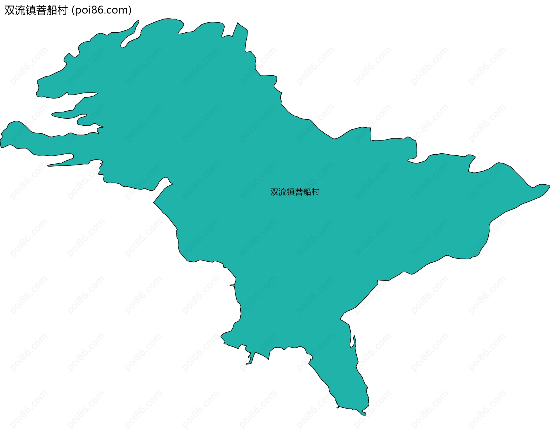 双流镇菩船村边界地图