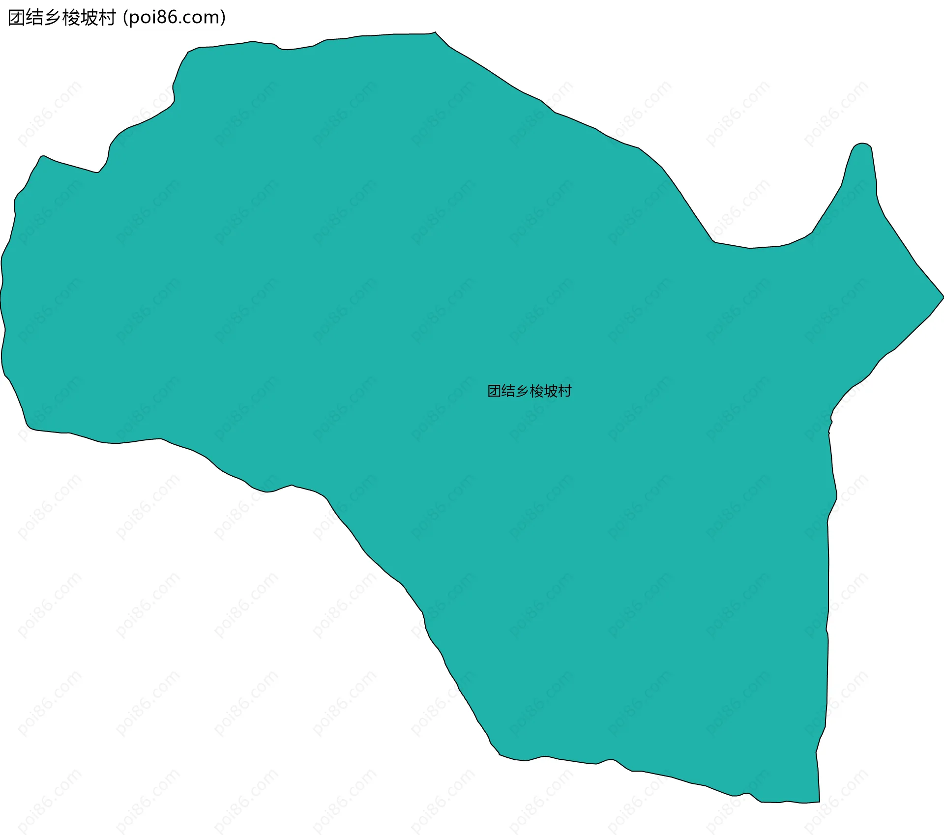 团结乡梭坡村边界地图