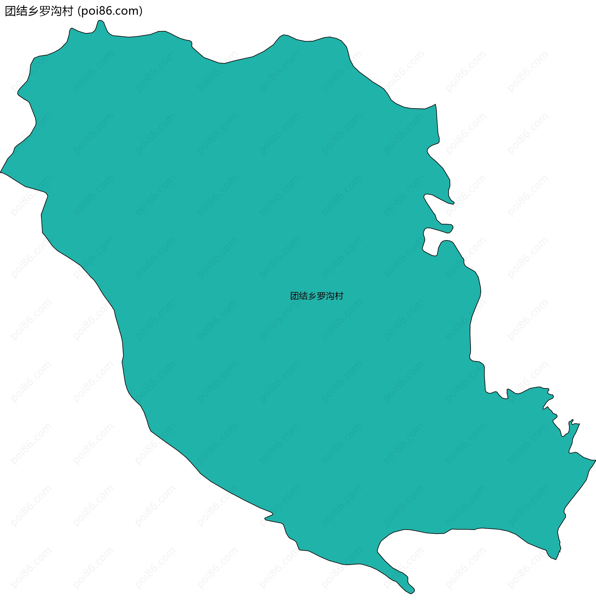 团结乡罗沟村边界地图