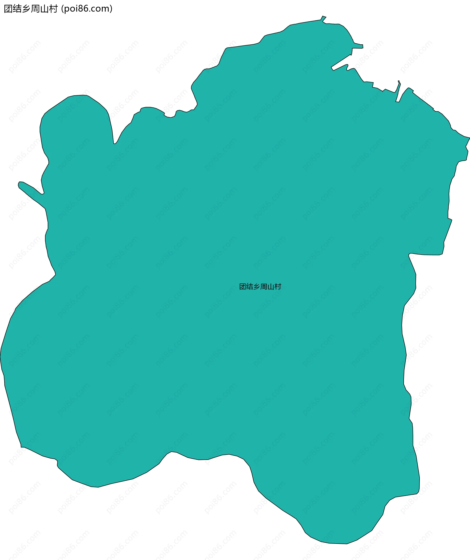 团结乡周山村边界地图