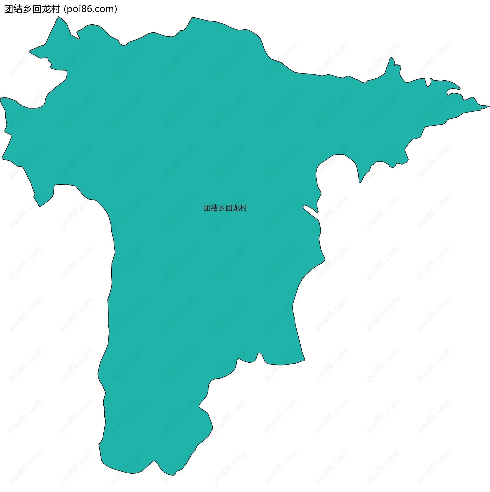 团结乡回龙村边界地图