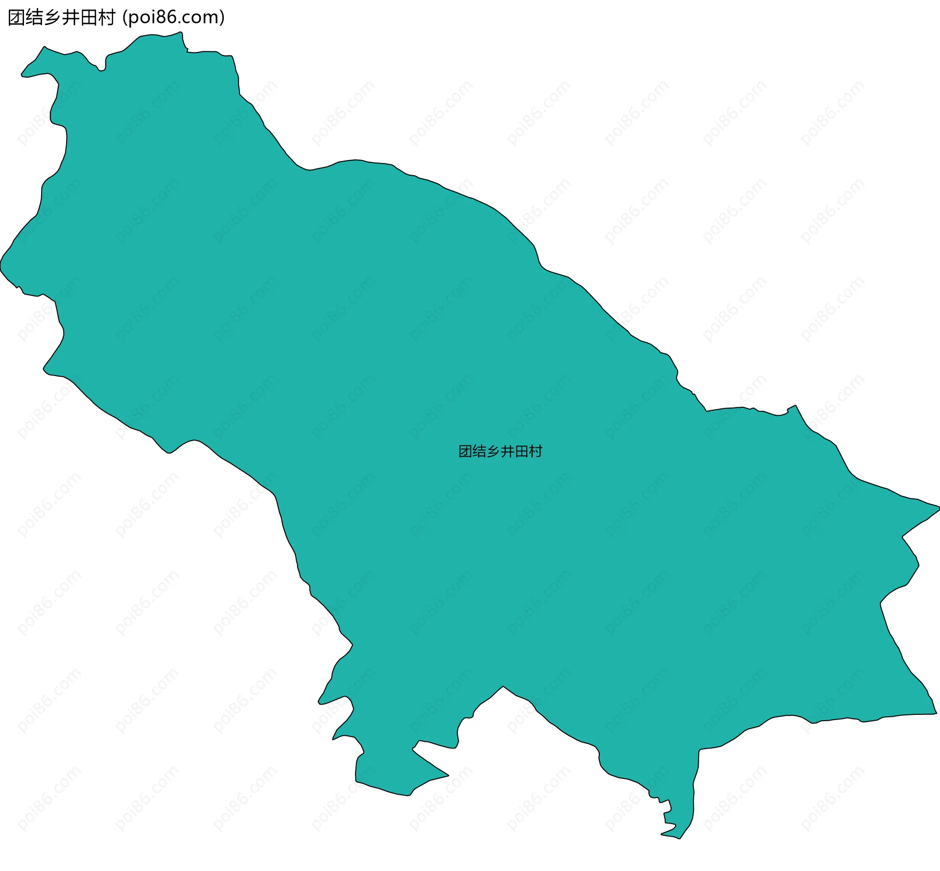 团结乡井田村边界地图