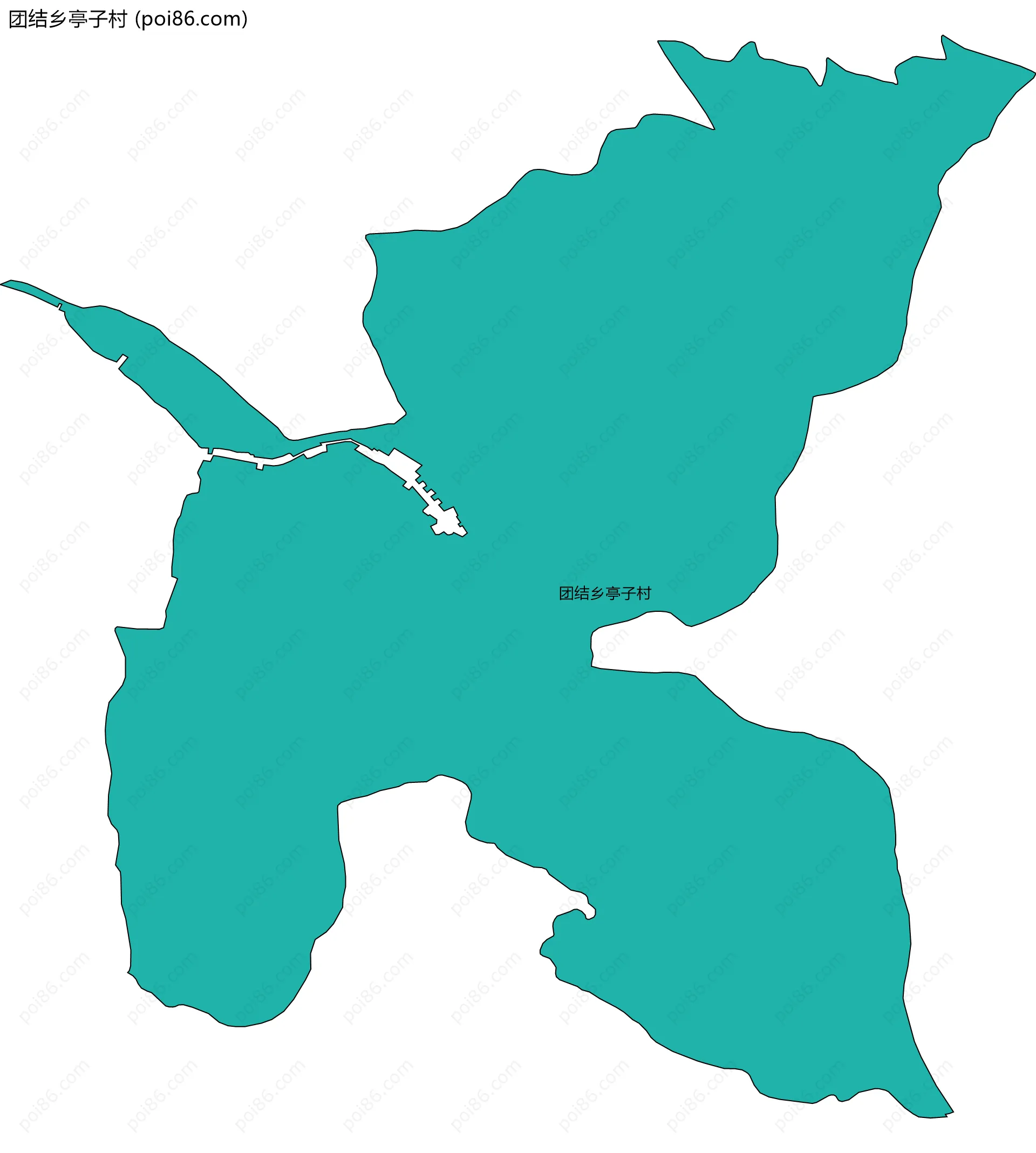 团结乡亭子村边界地图