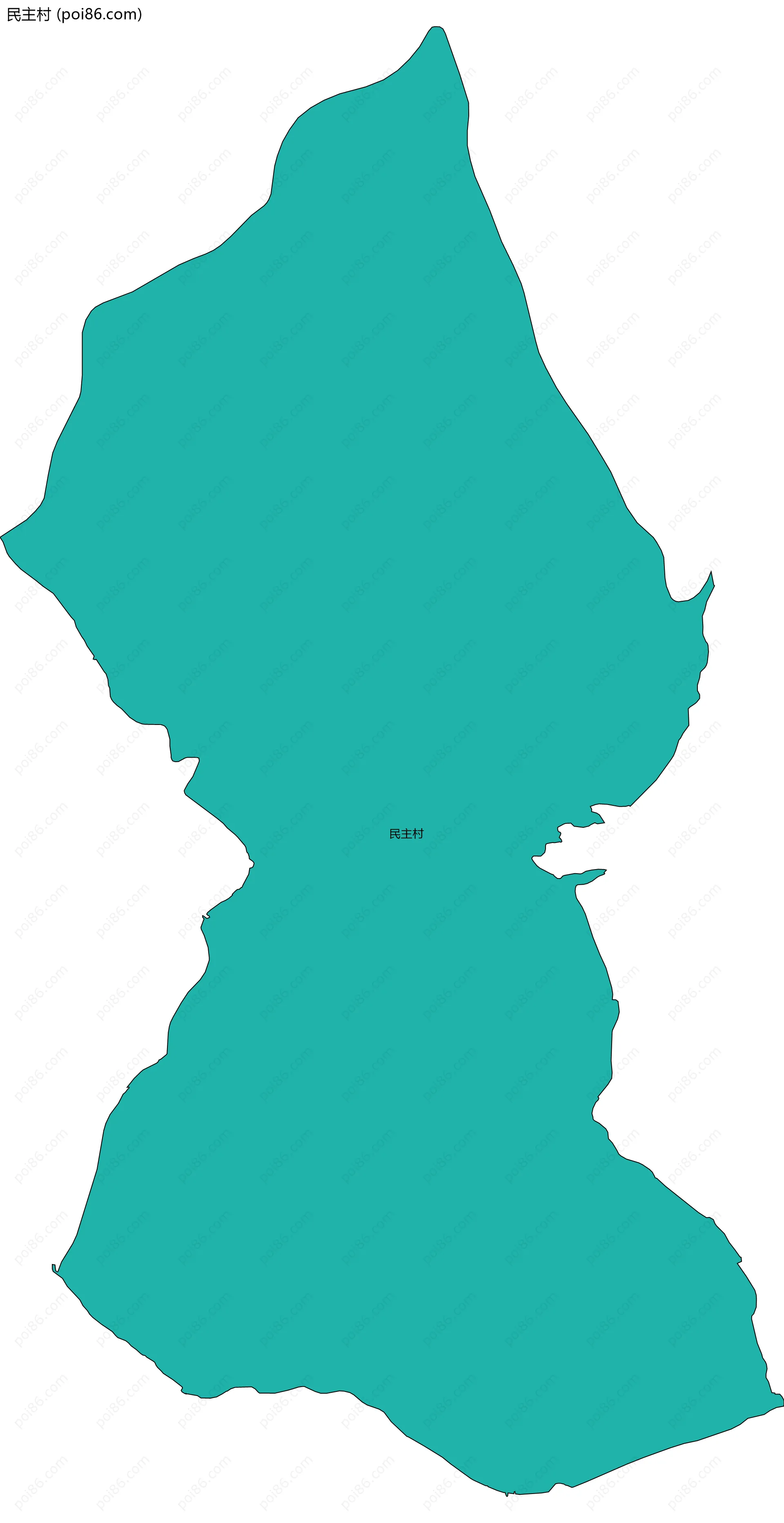 民主村边界地图