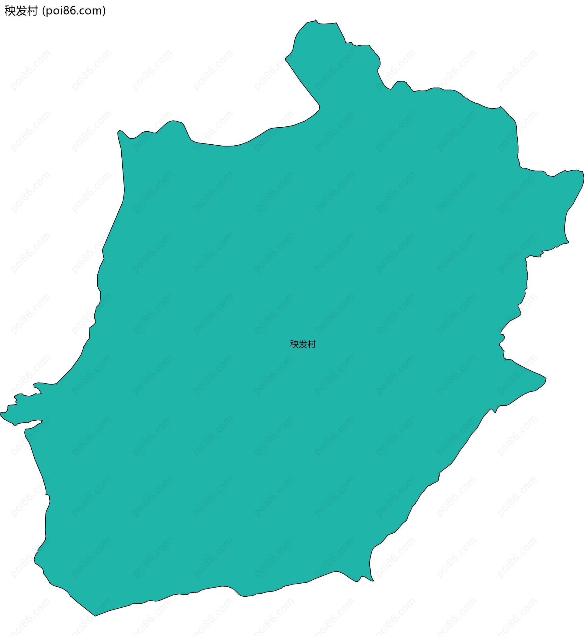 秧发村边界地图