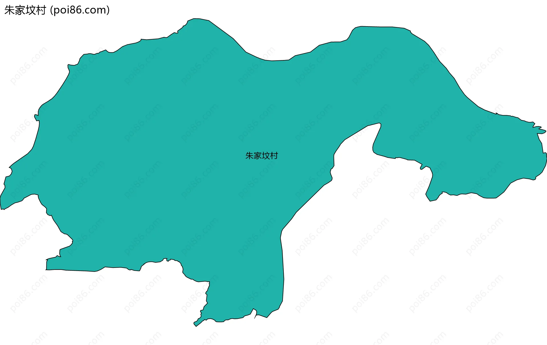 朱家坟村边界地图