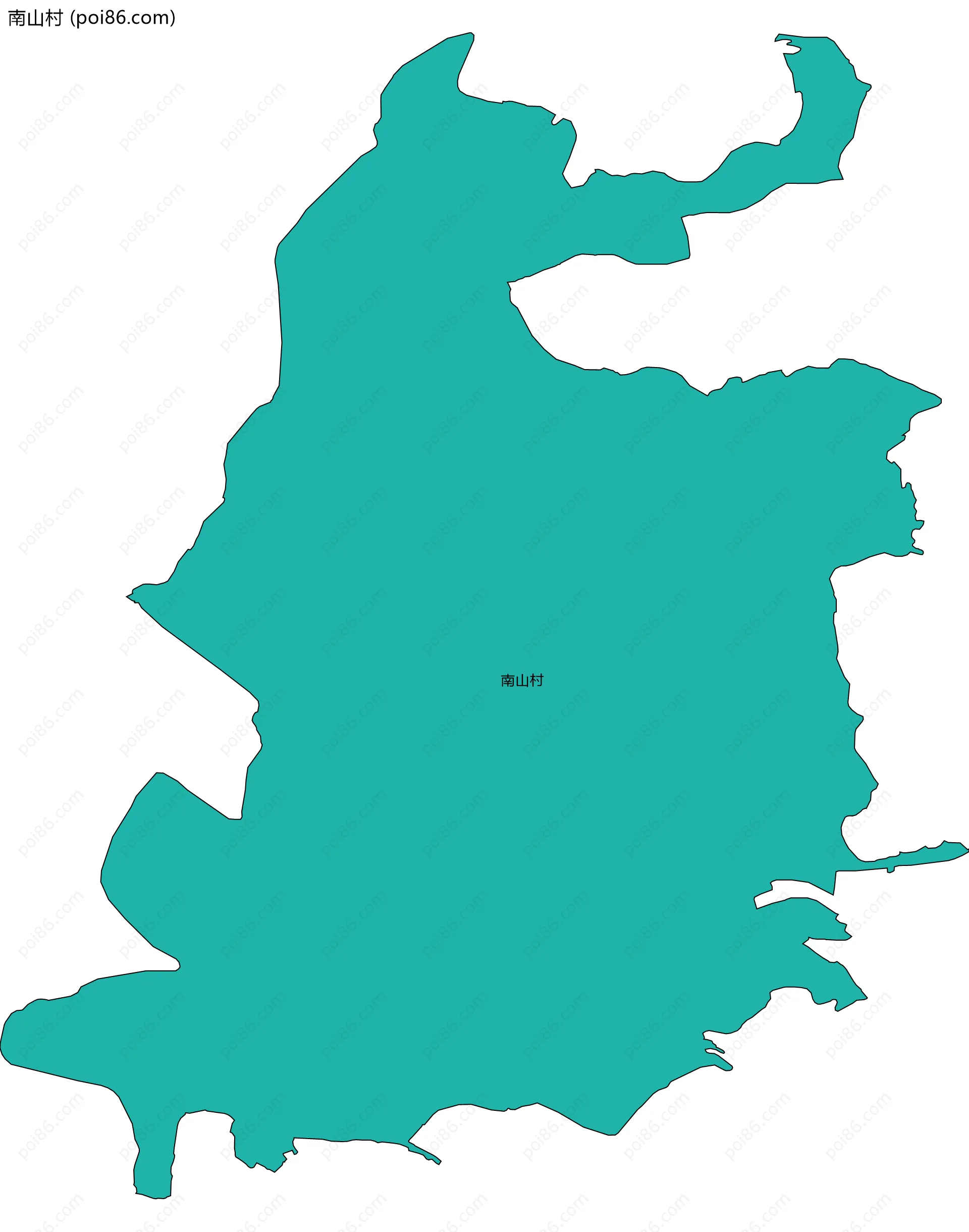 南山村边界地图