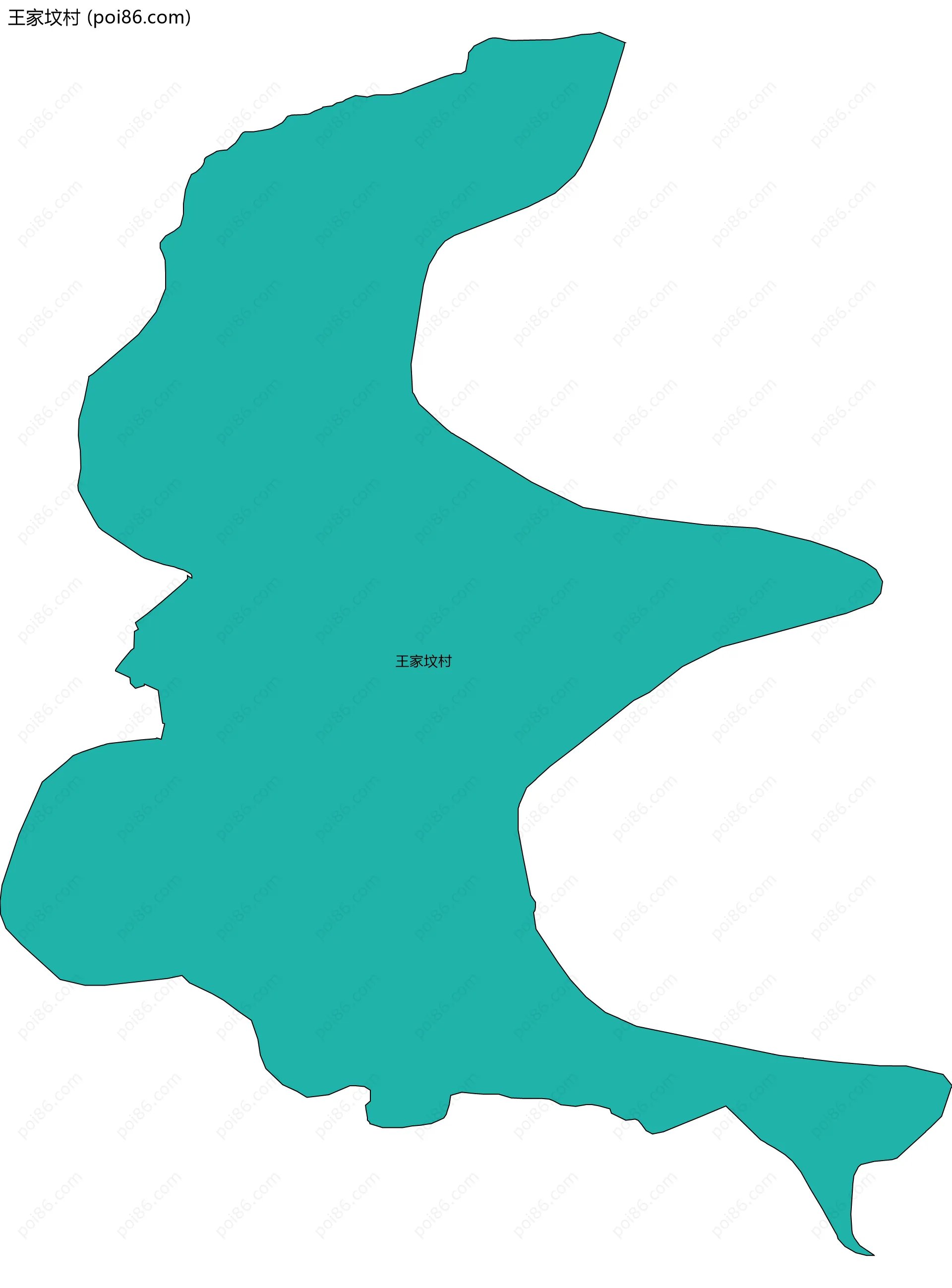 王家坟村边界地图