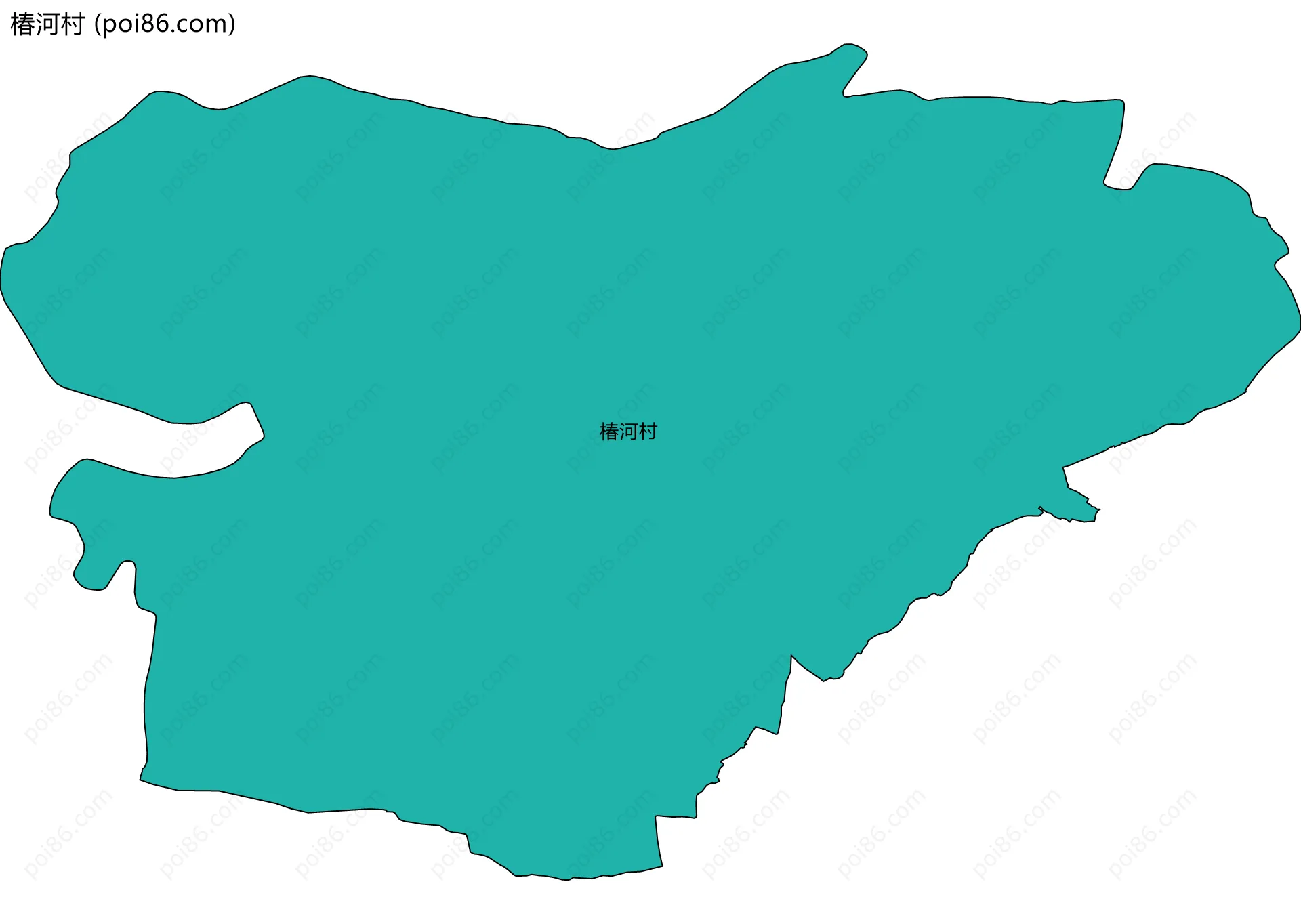 椿河村边界地图