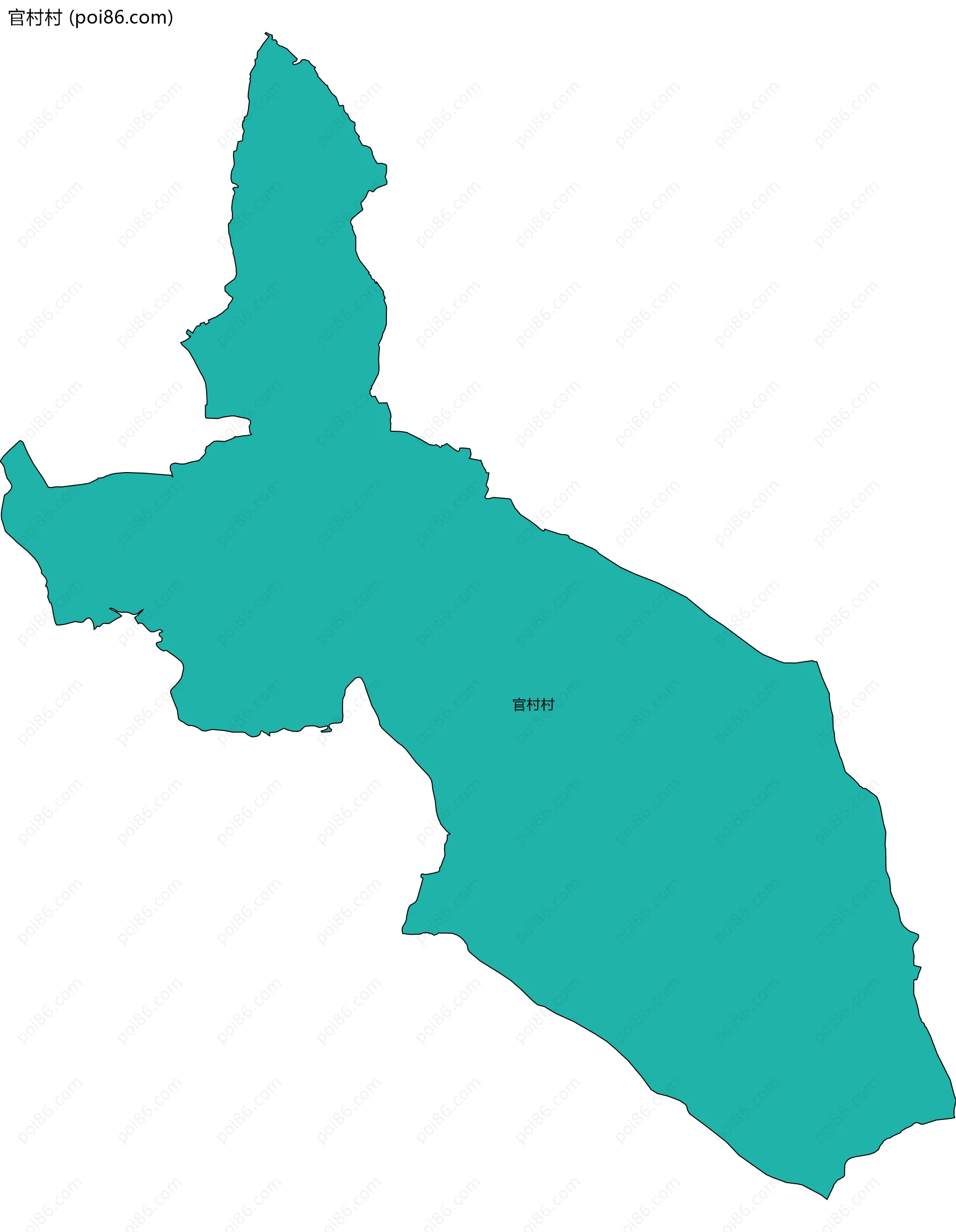 官村村边界地图