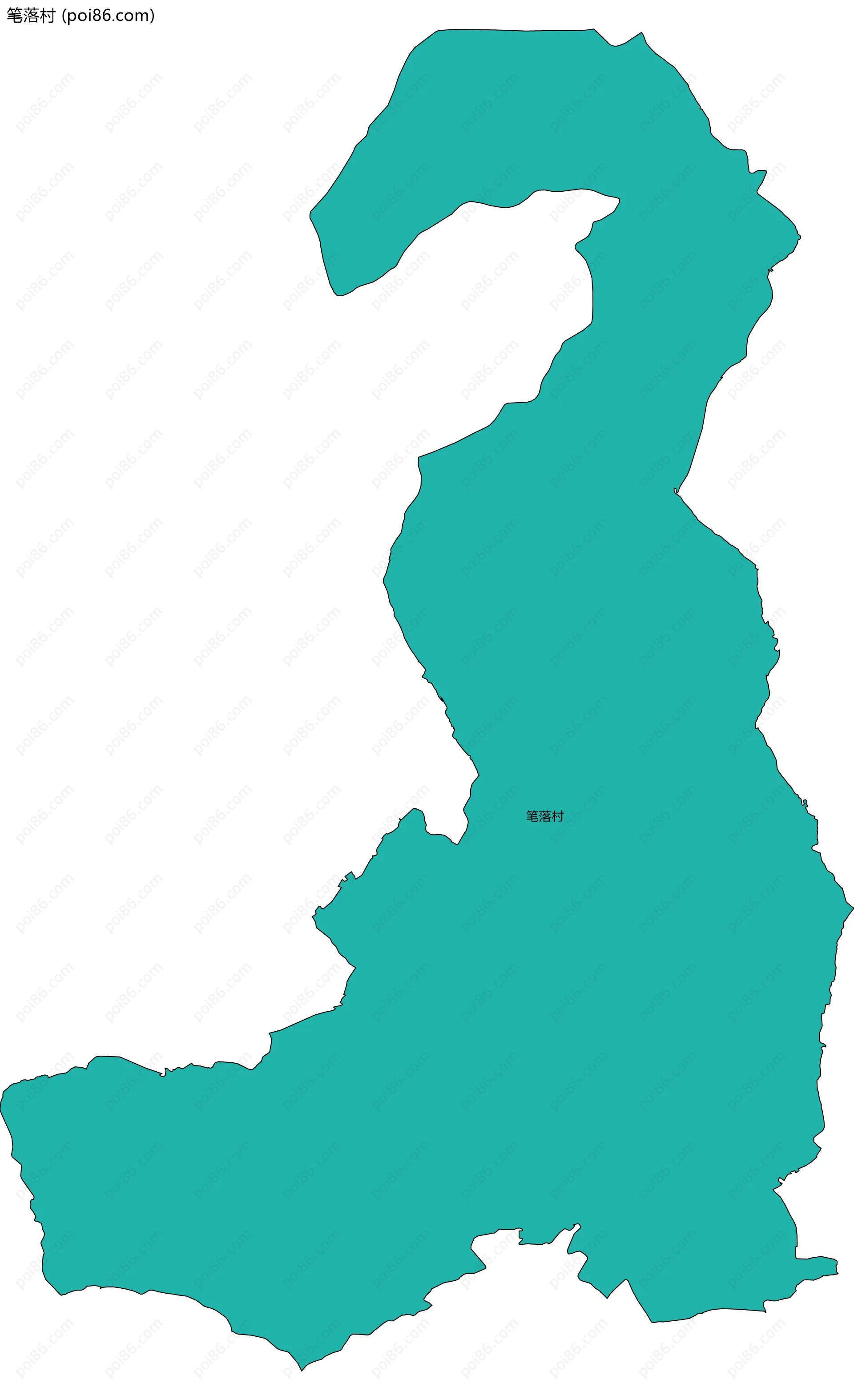 笔落村边界地图