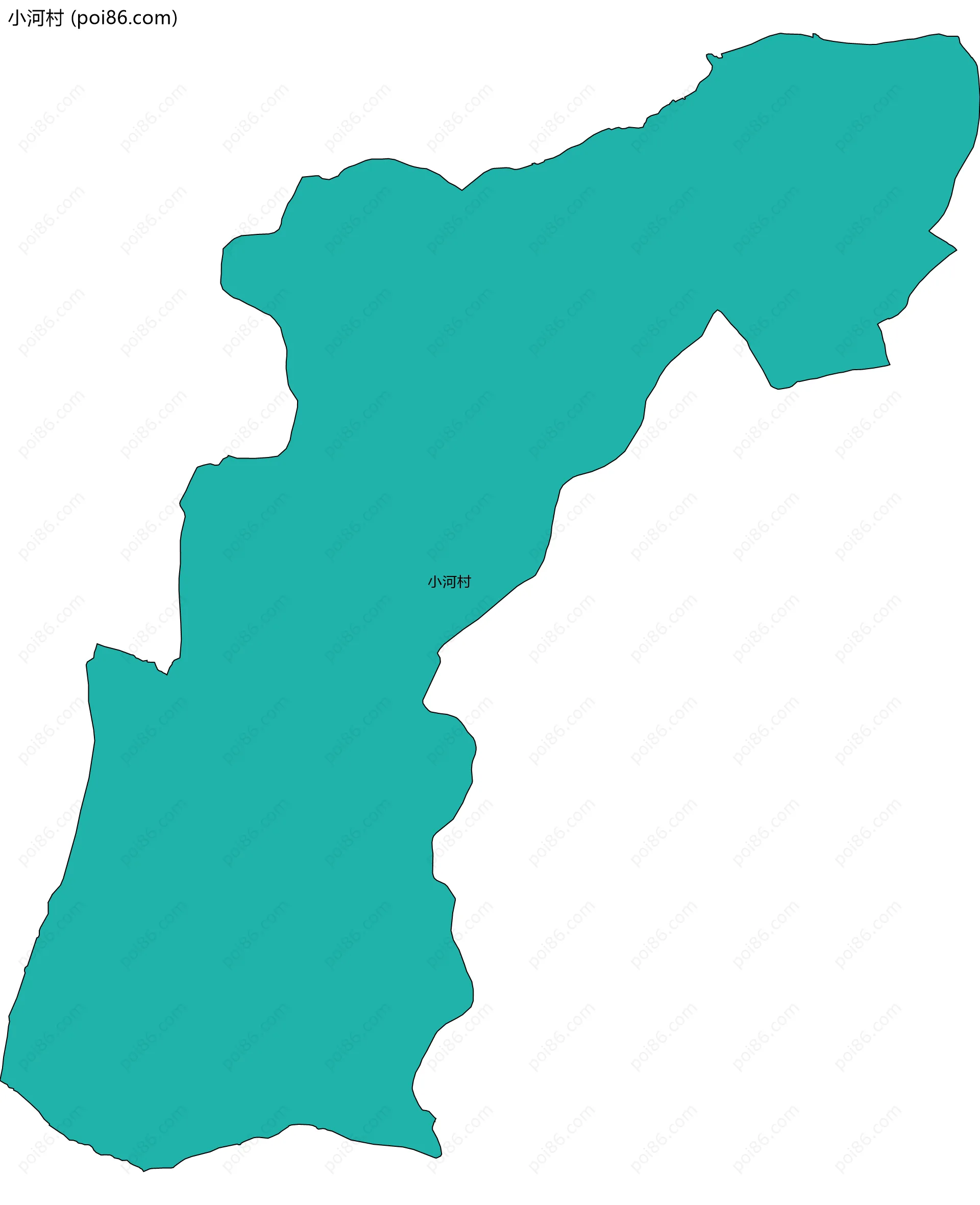 小河村边界地图