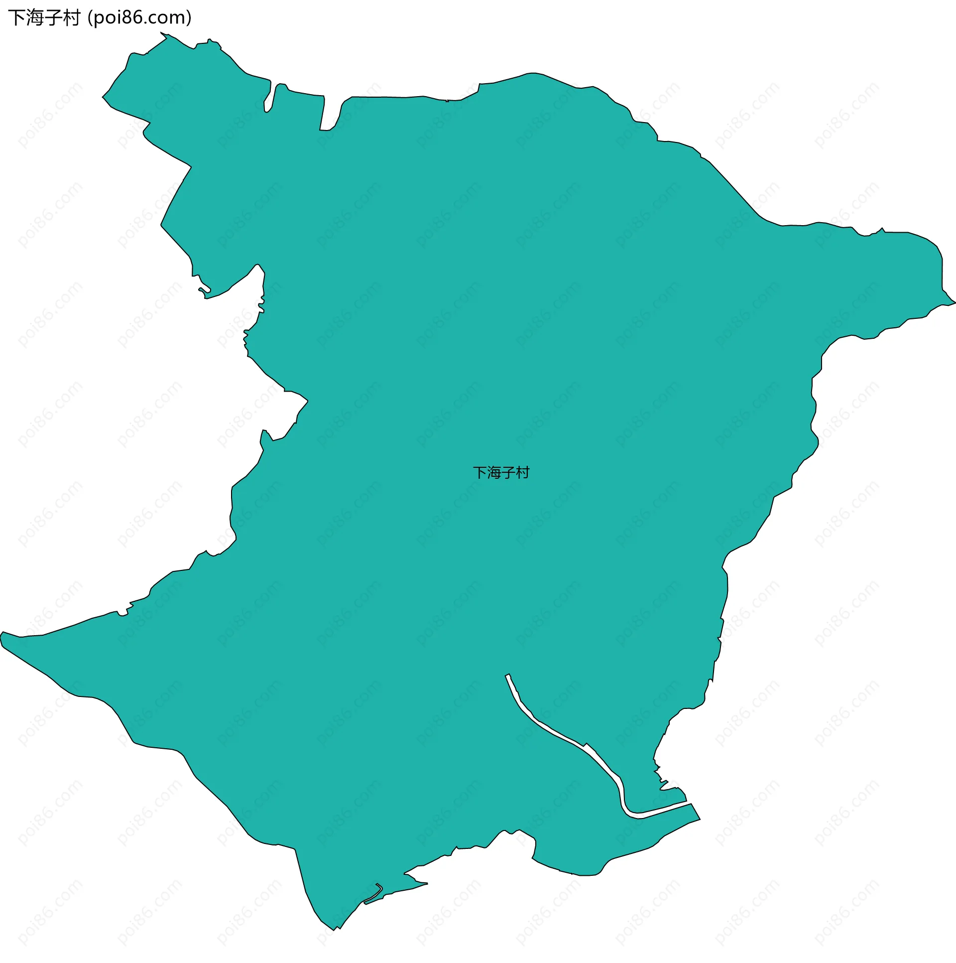 下海子村边界地图