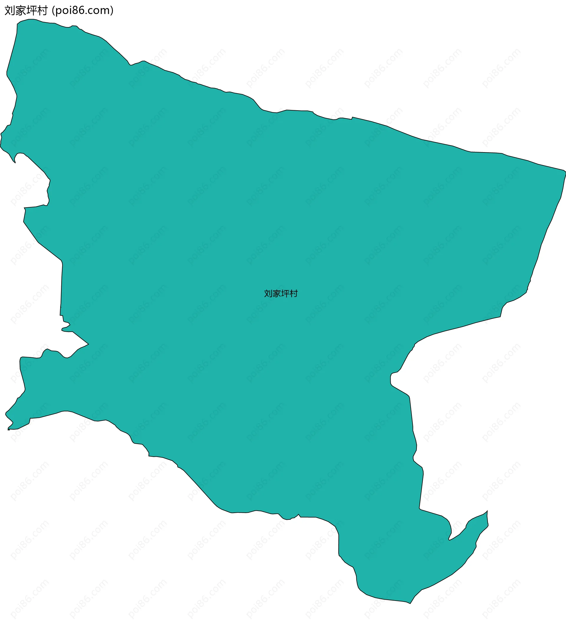 刘家坪村边界地图