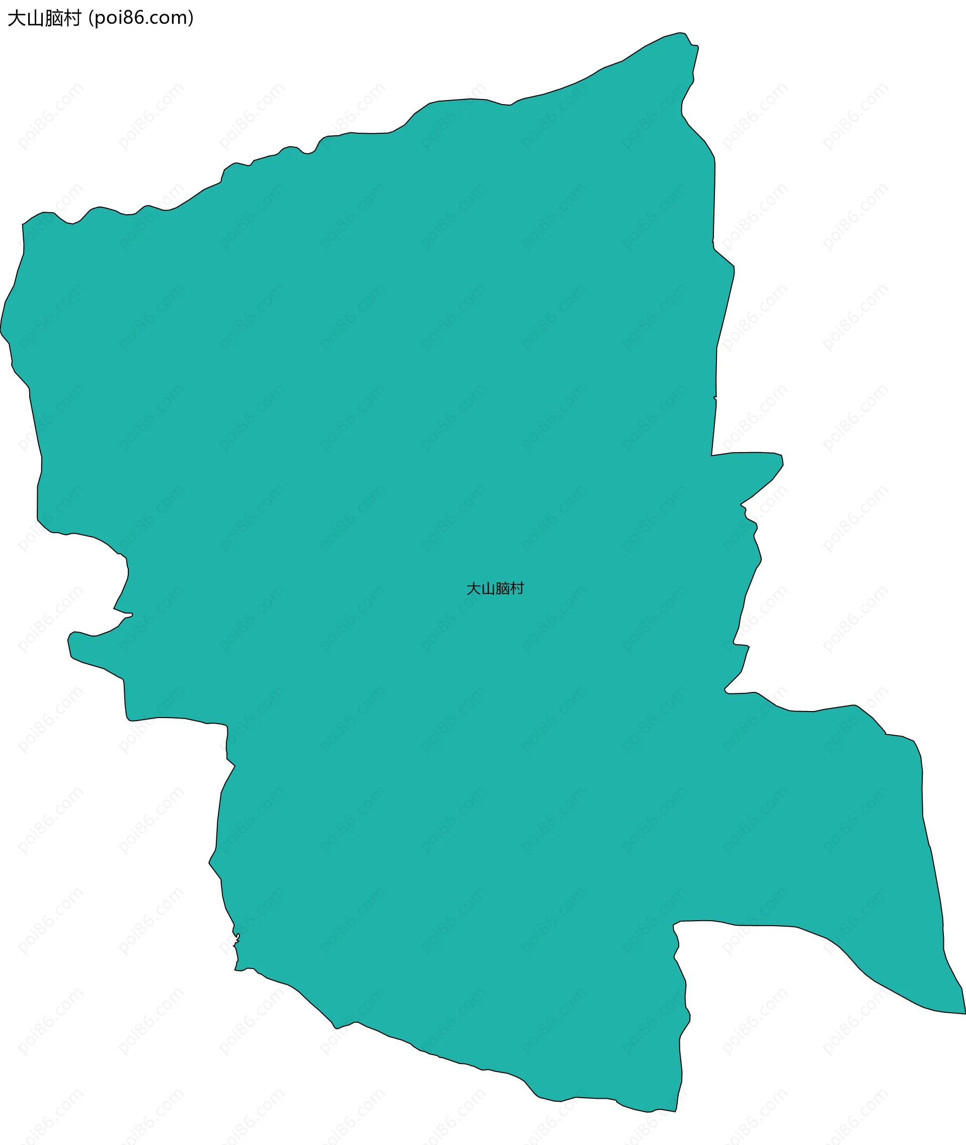 大山脑村边界地图