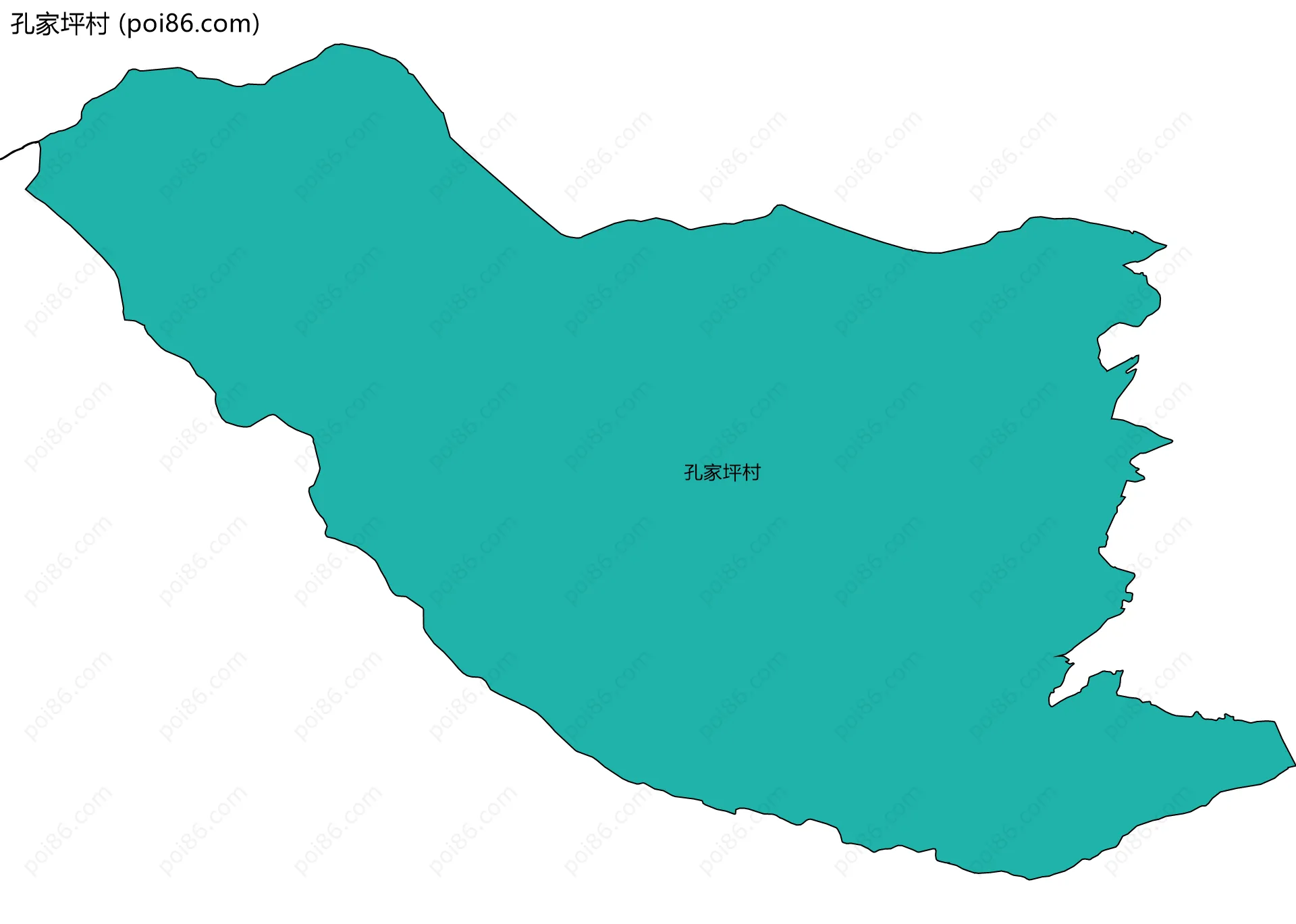 孔家坪村边界地图