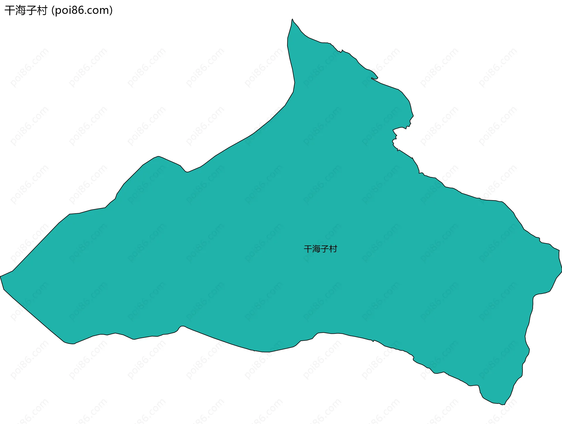干海子村边界地图