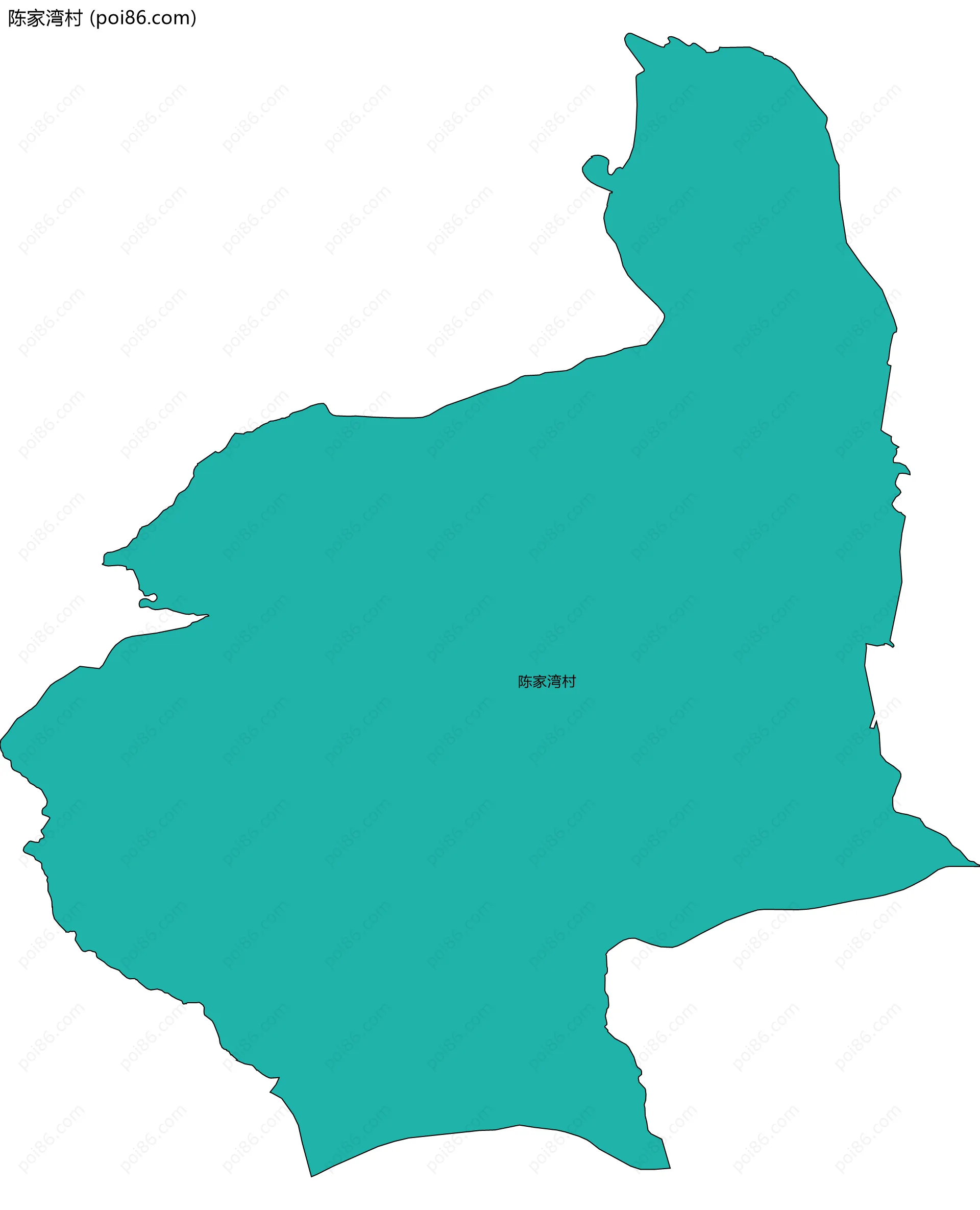 陈家湾村边界地图