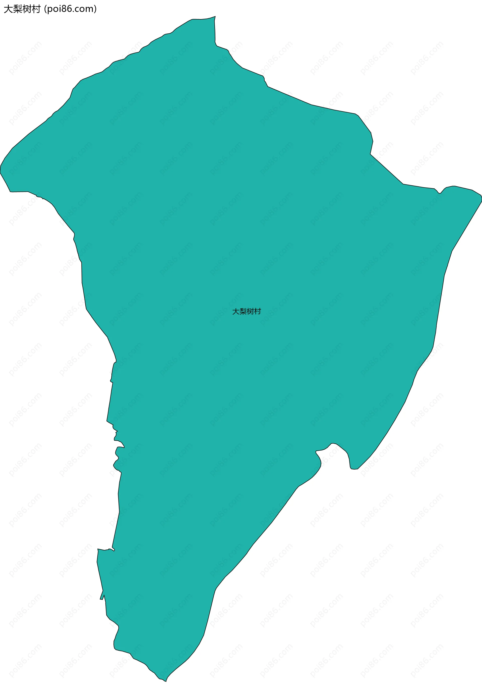 大梨树村边界地图