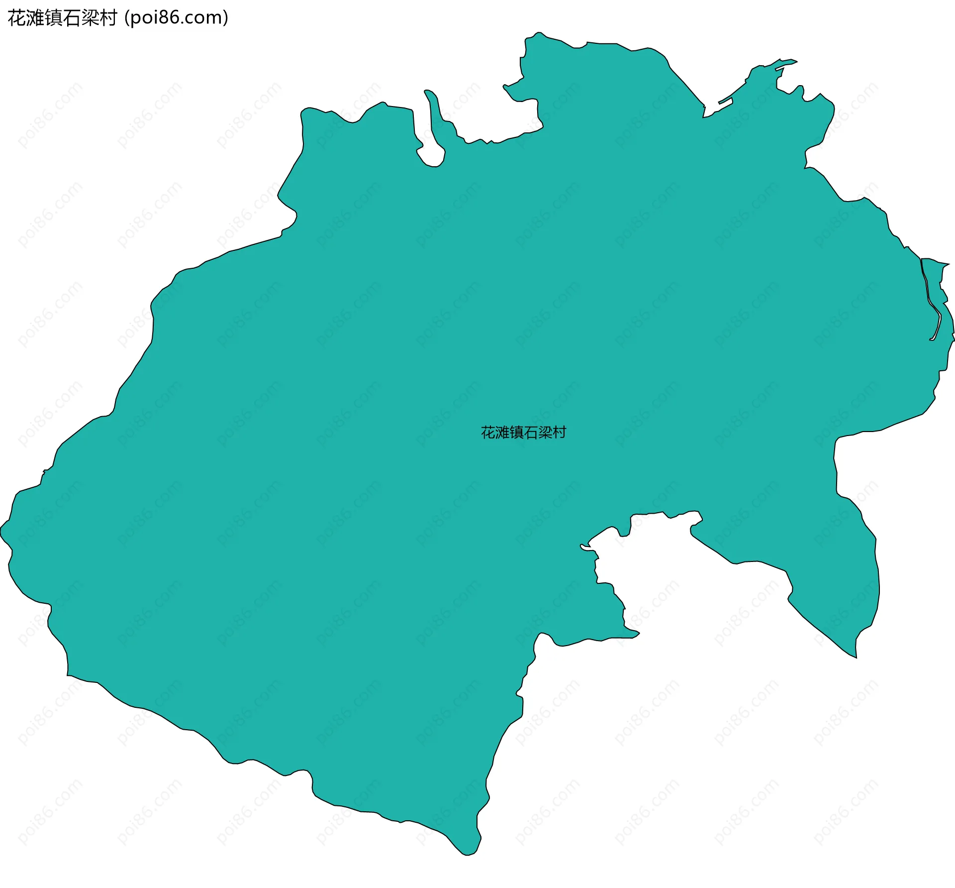 花滩镇石梁村边界地图