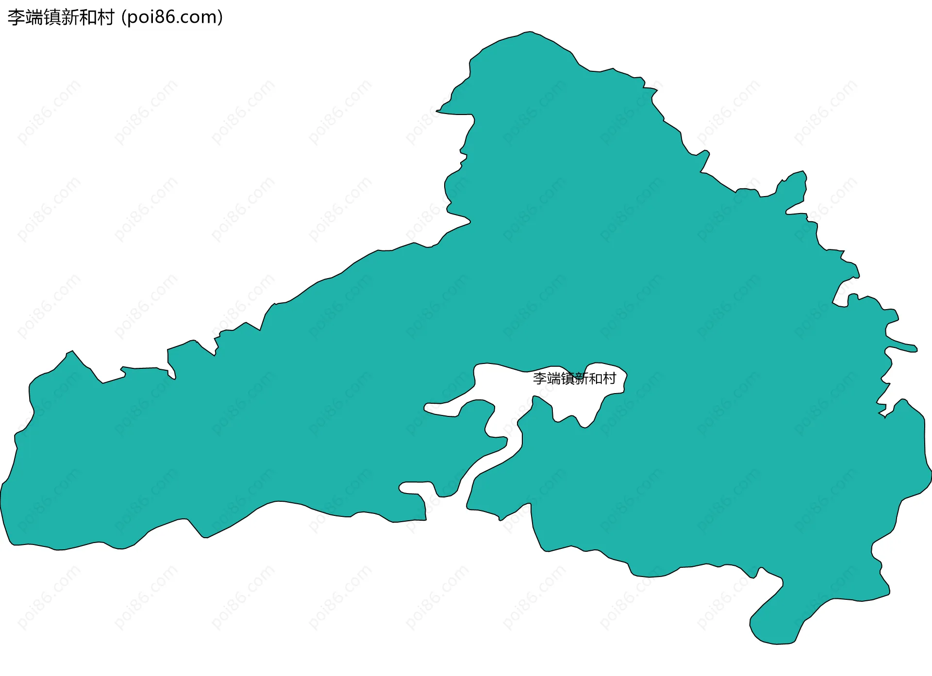 李端镇新和村边界地图