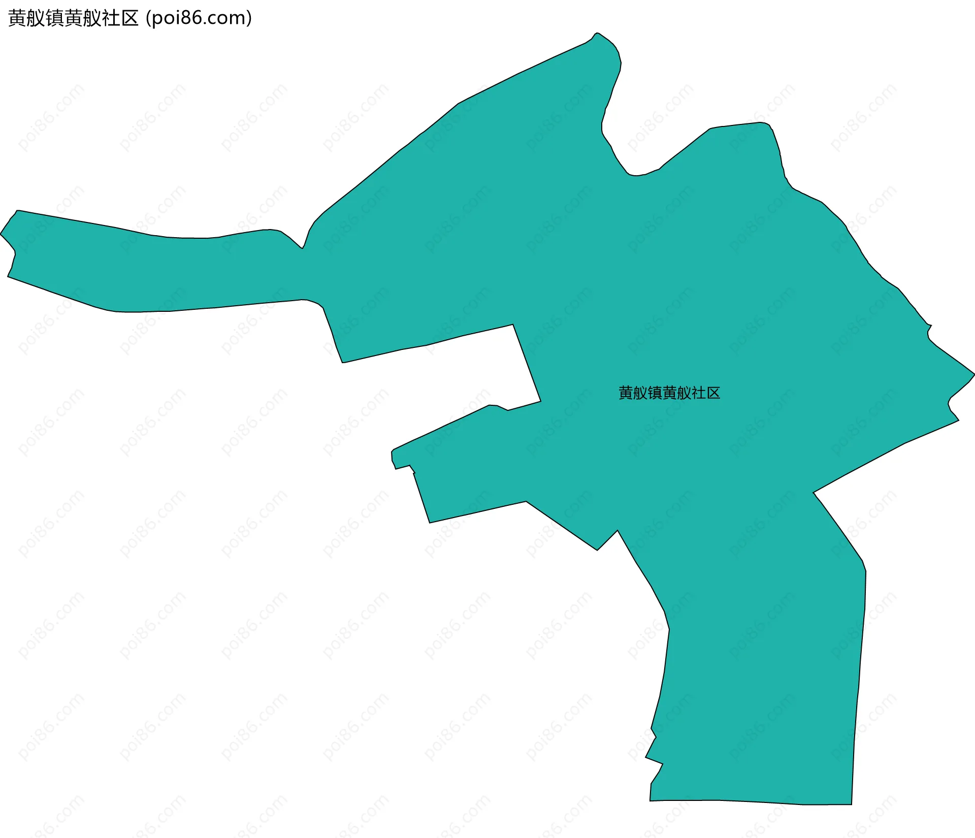黄舣镇黄舣社区边界地图