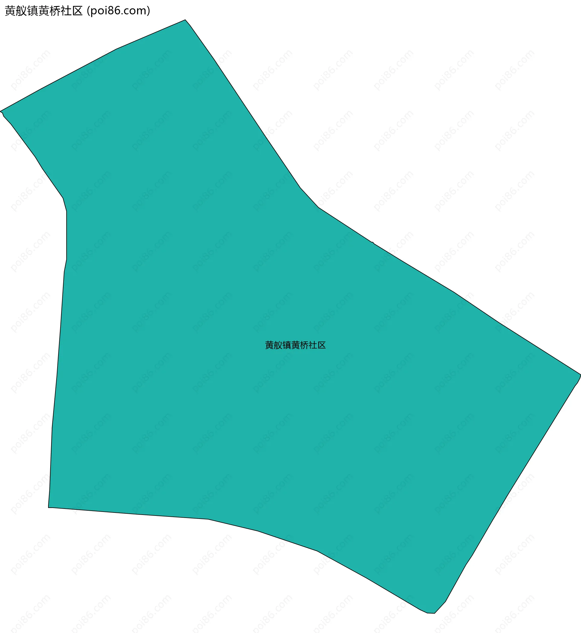 黄舣镇黄桥社区边界地图
