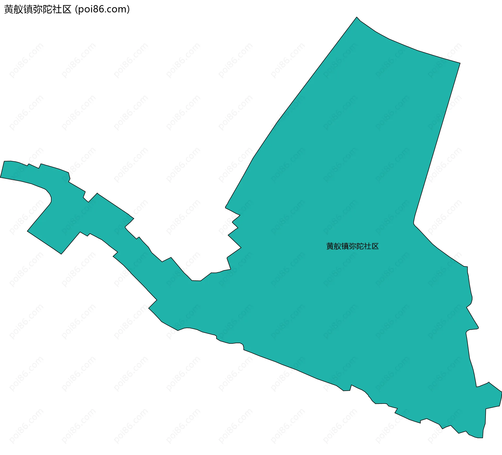 黄舣镇弥陀社区边界地图