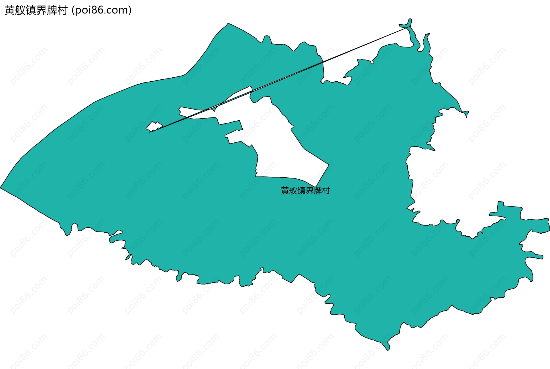 黄舣镇界牌村边界地图