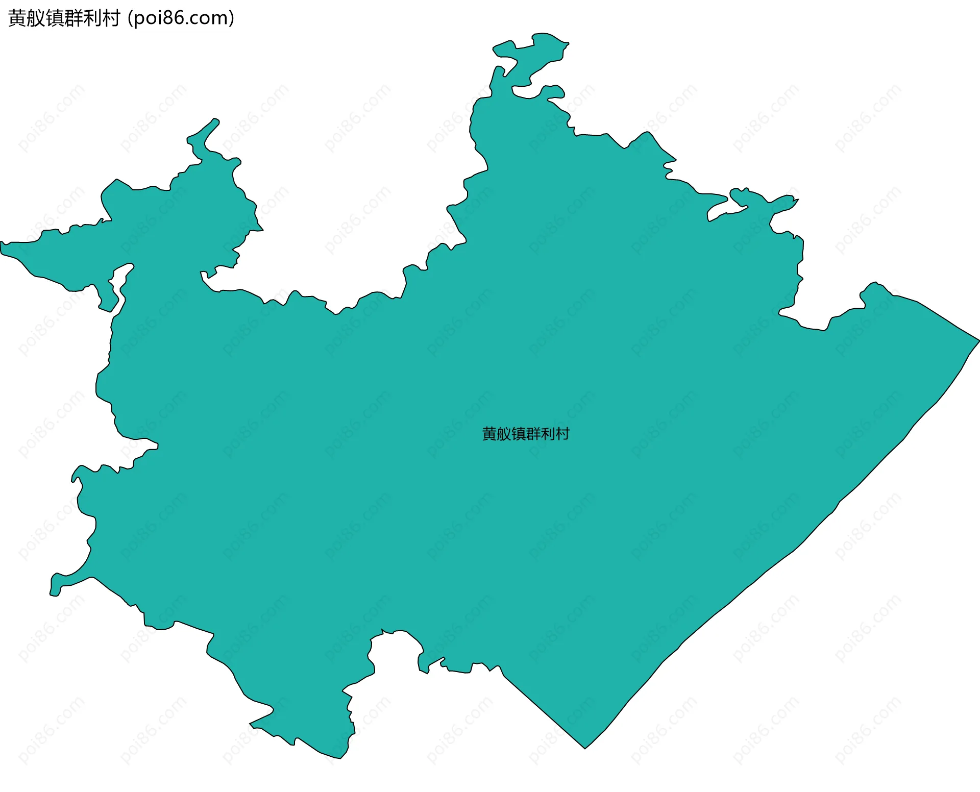 黄舣镇群利村边界地图