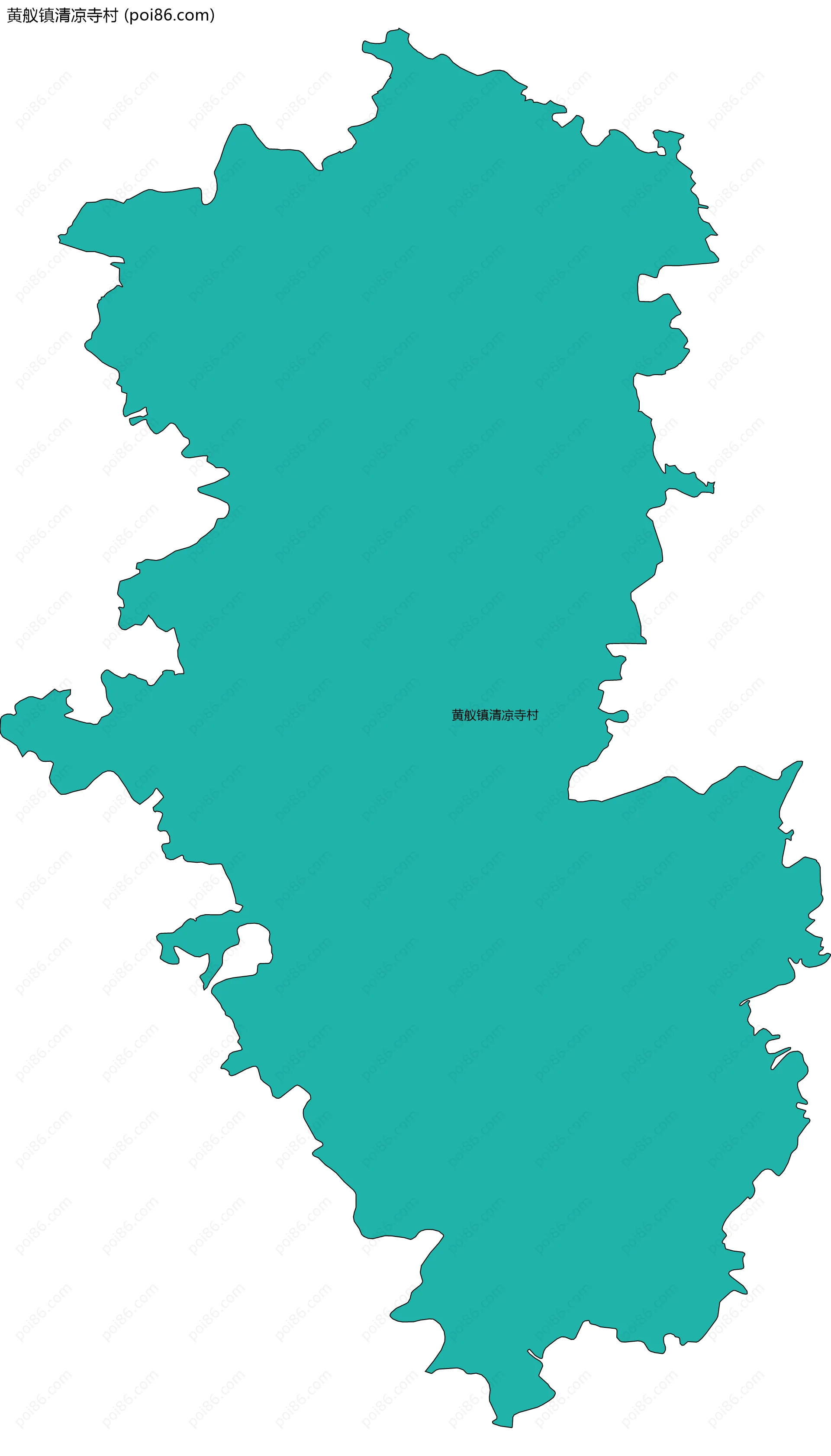 黄舣镇清凉寺村边界地图