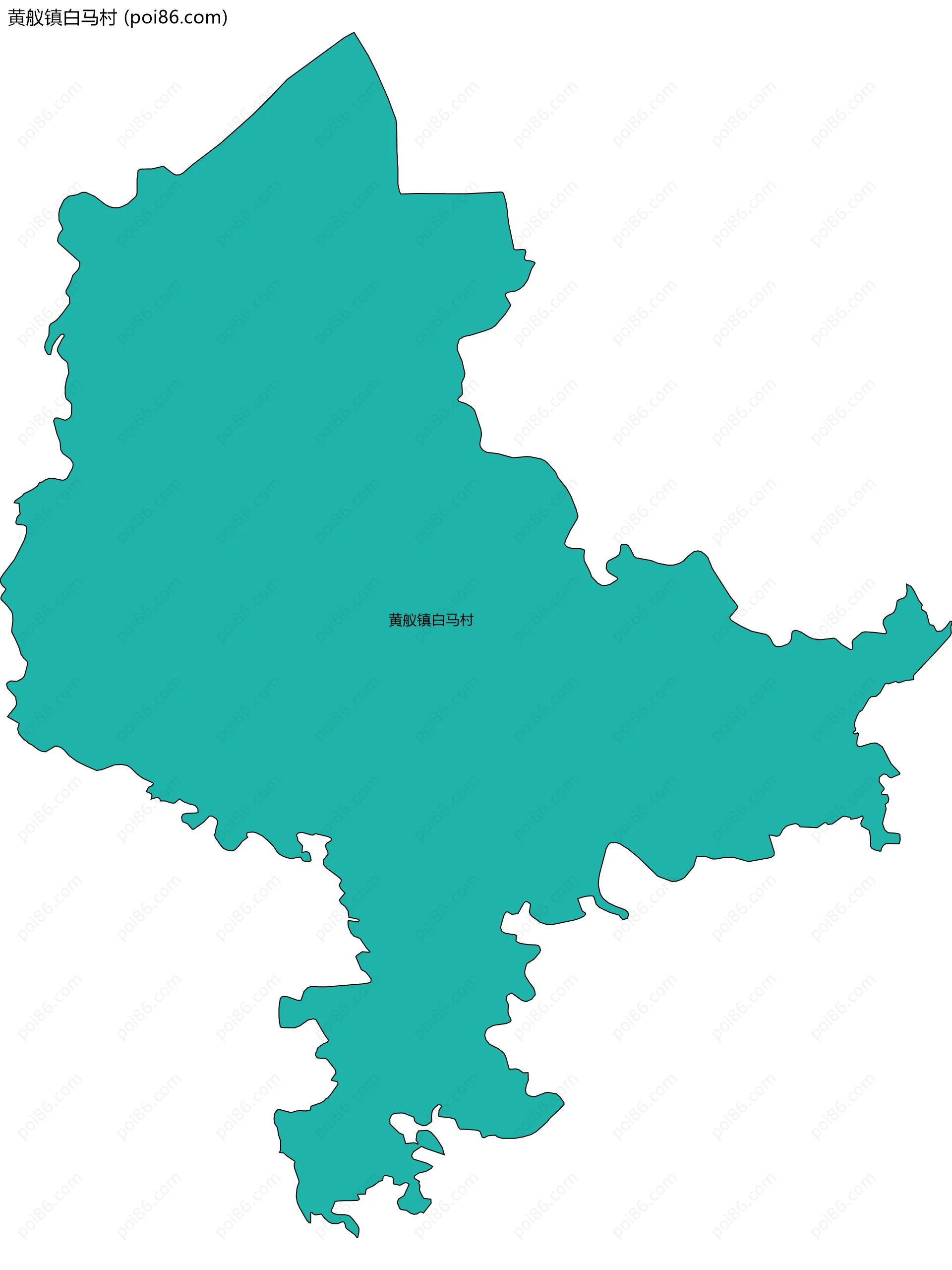 黄舣镇白马村边界地图