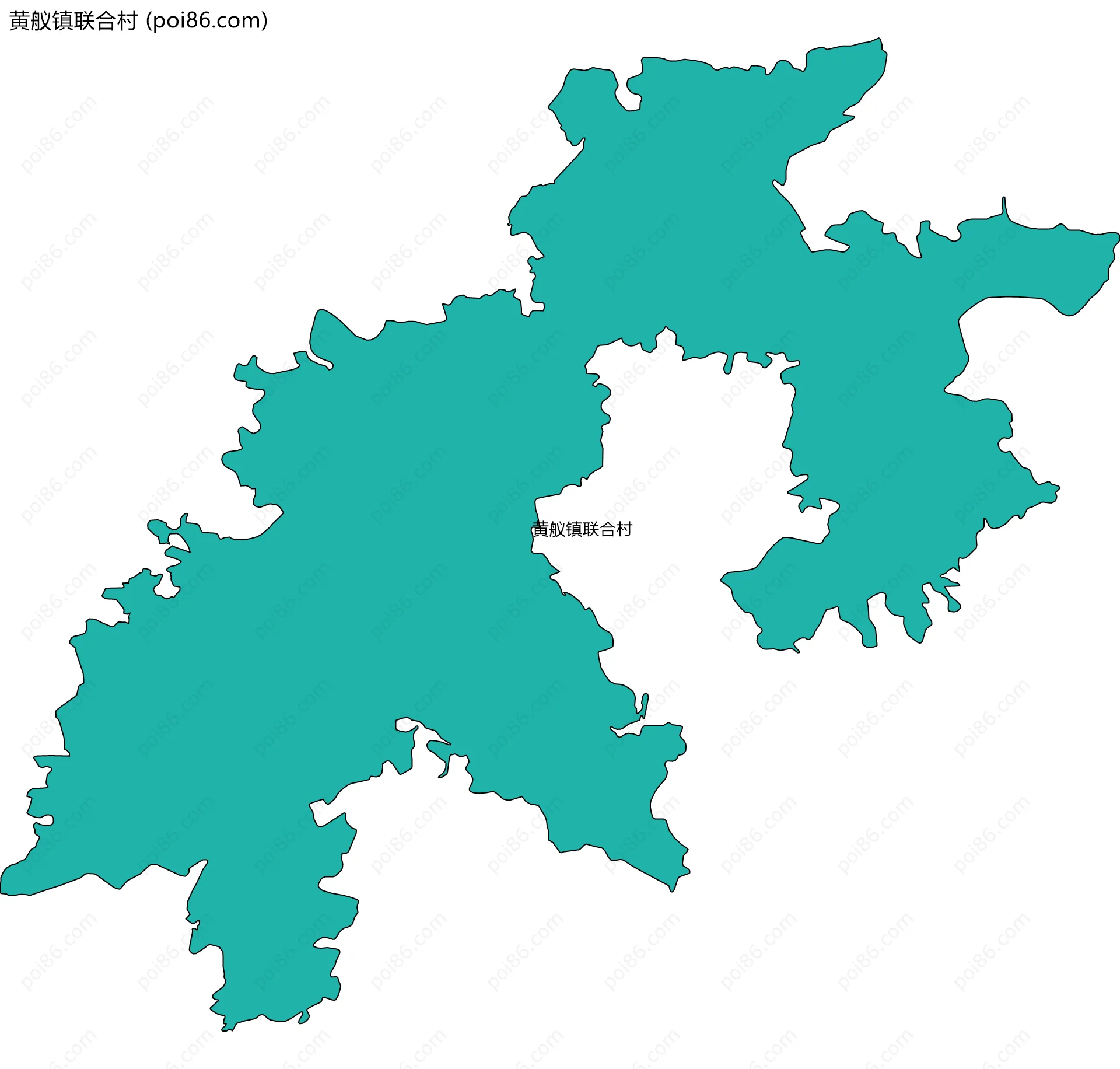 黄舣镇联合村边界地图