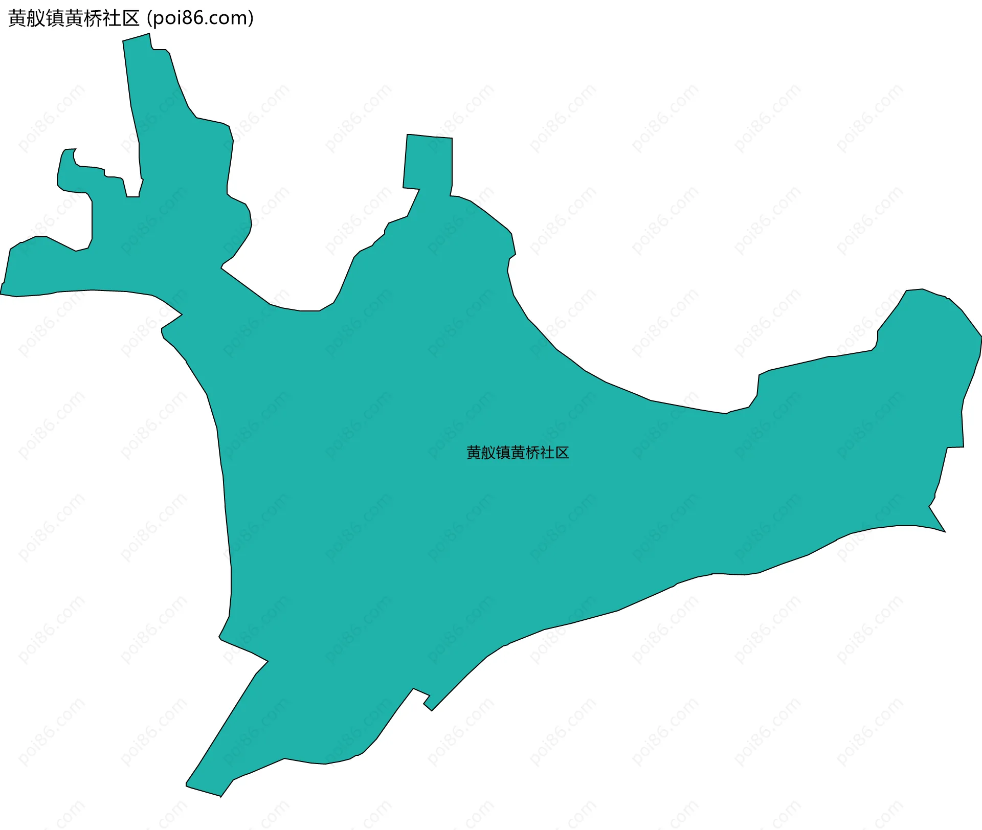 黄舣镇黄桥社区边界地图