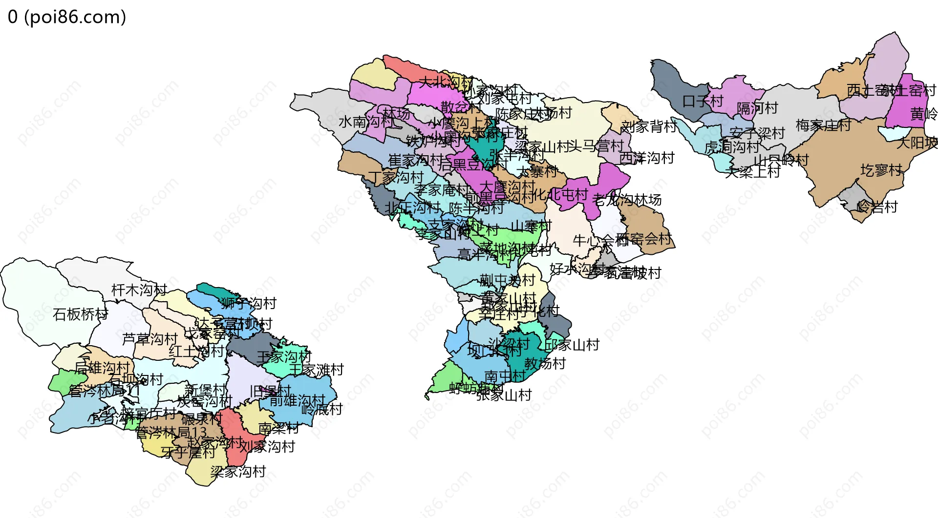 0边界地图(五级行政区划)
