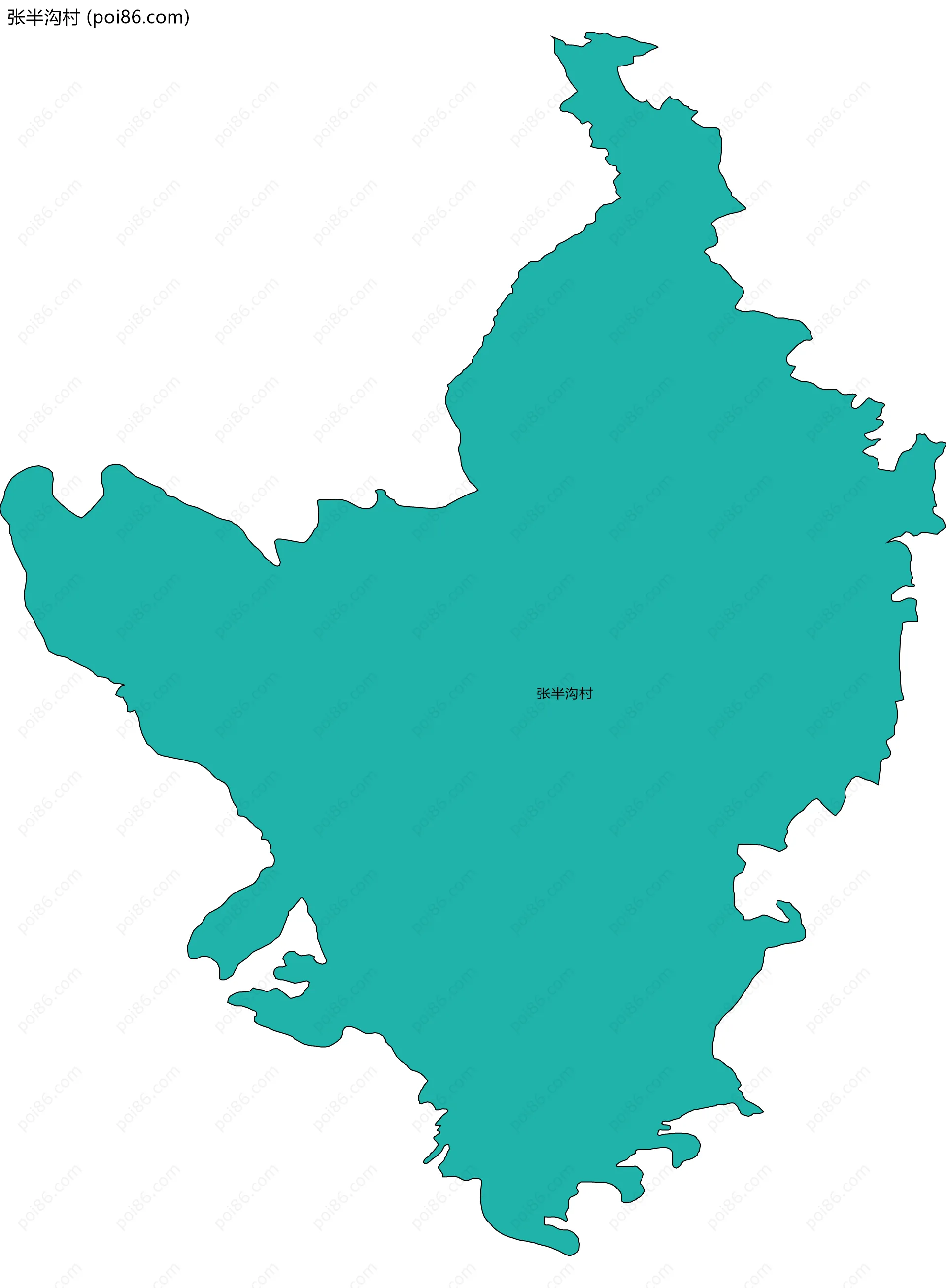 张半沟村边界地图