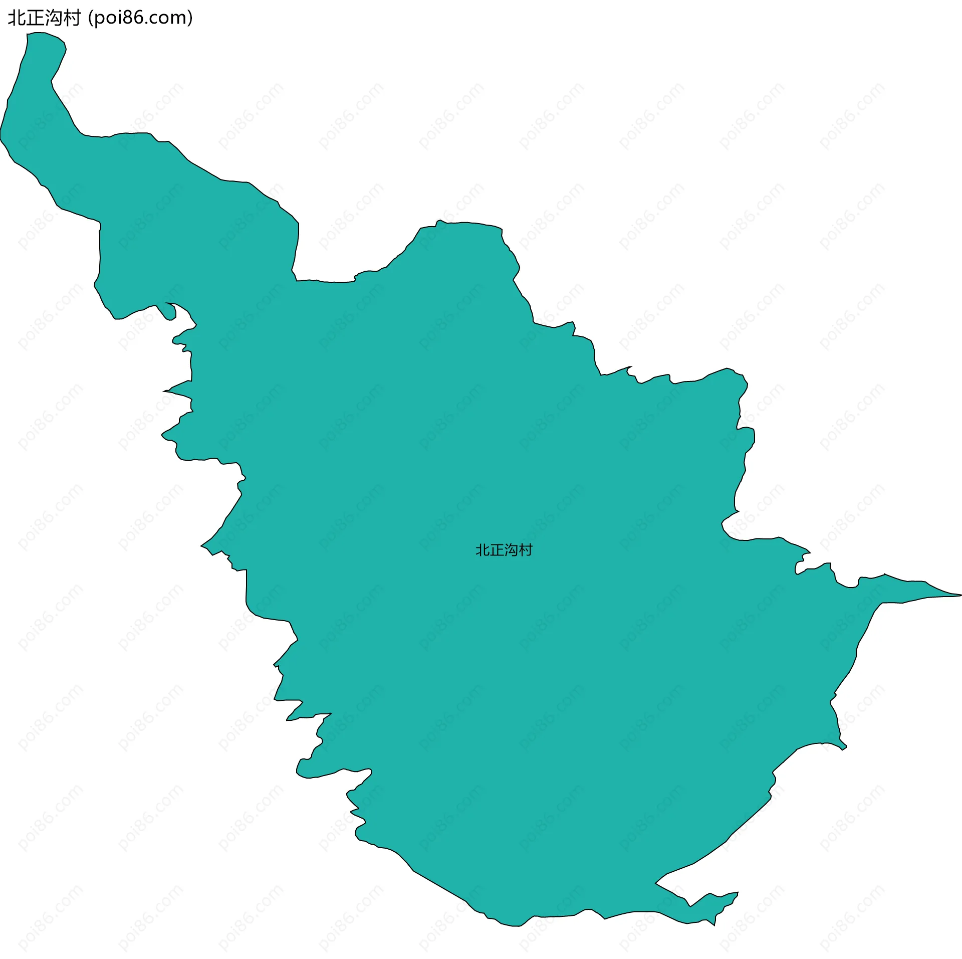 北正沟村边界地图