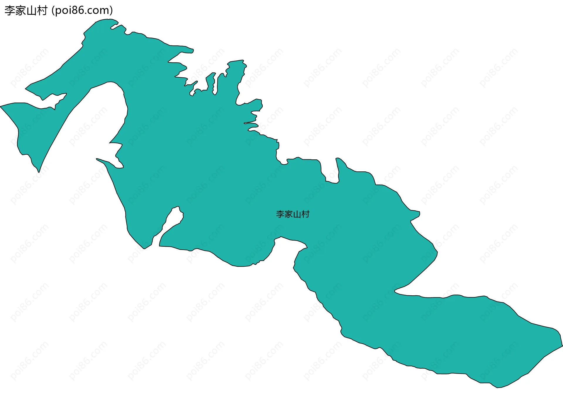 李家山村边界地图