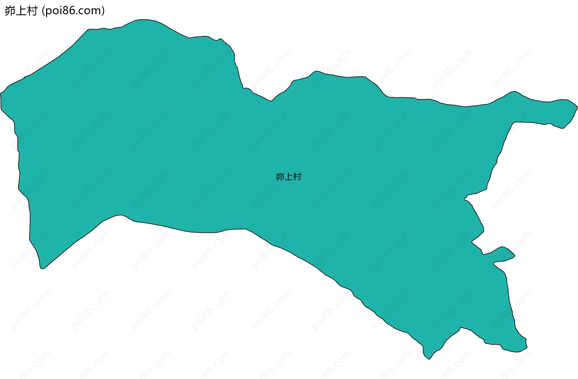 峁上村边界地图