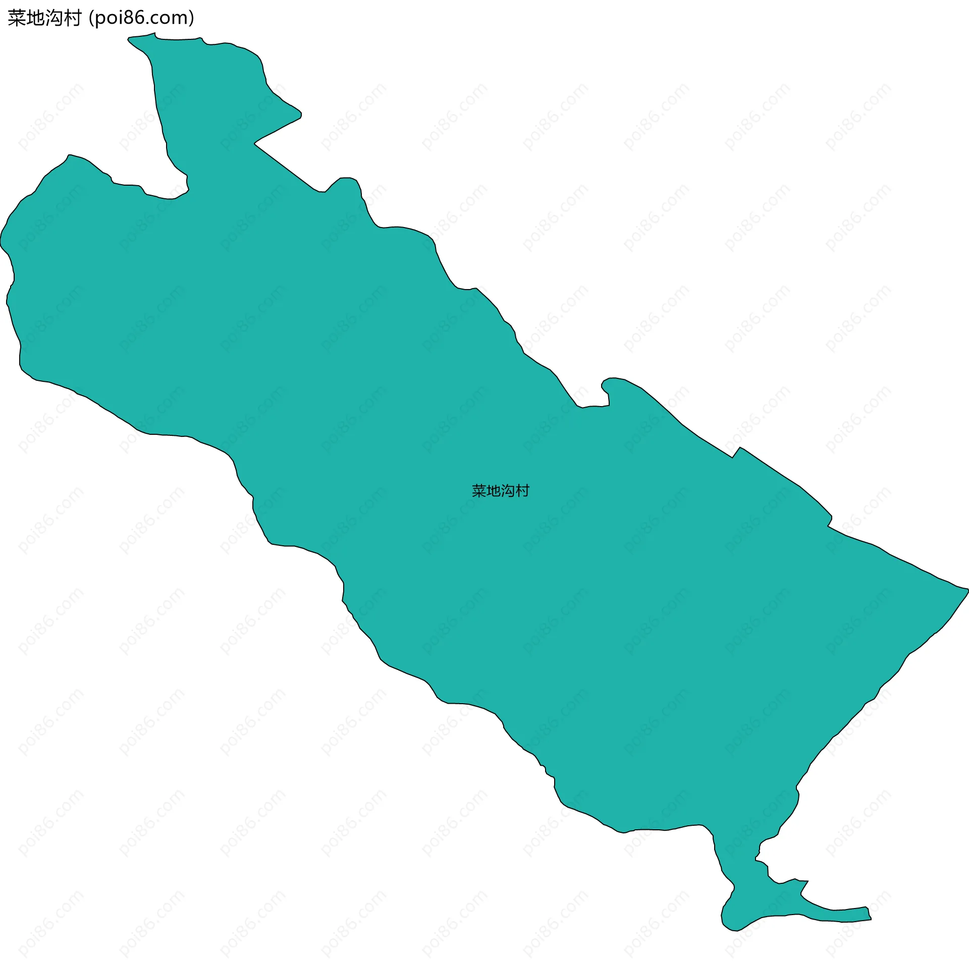 菜地沟村边界地图