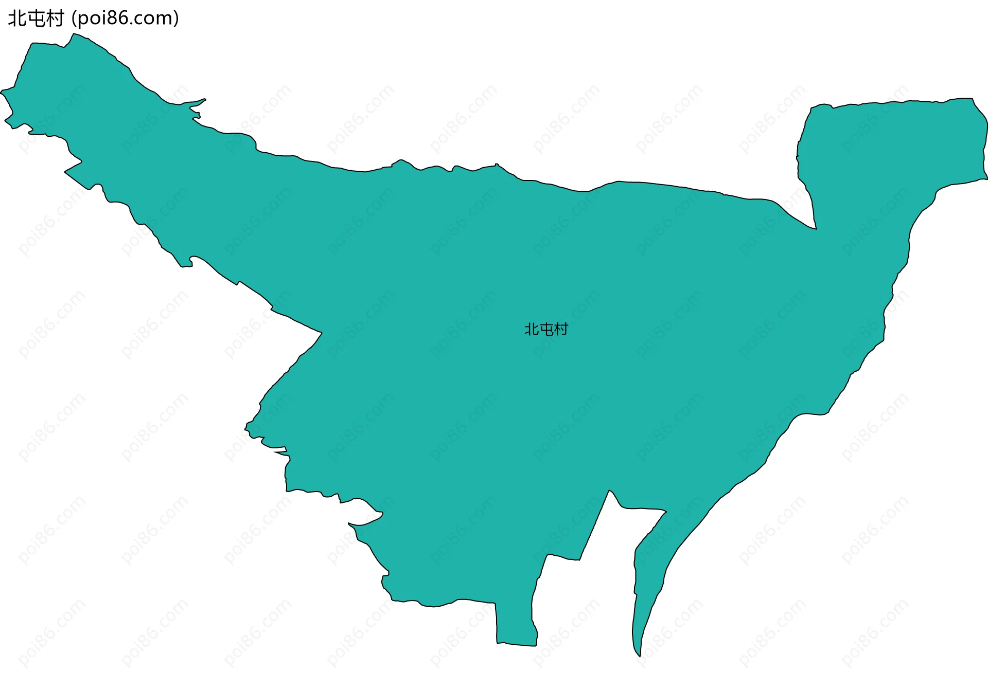 北屯村边界地图