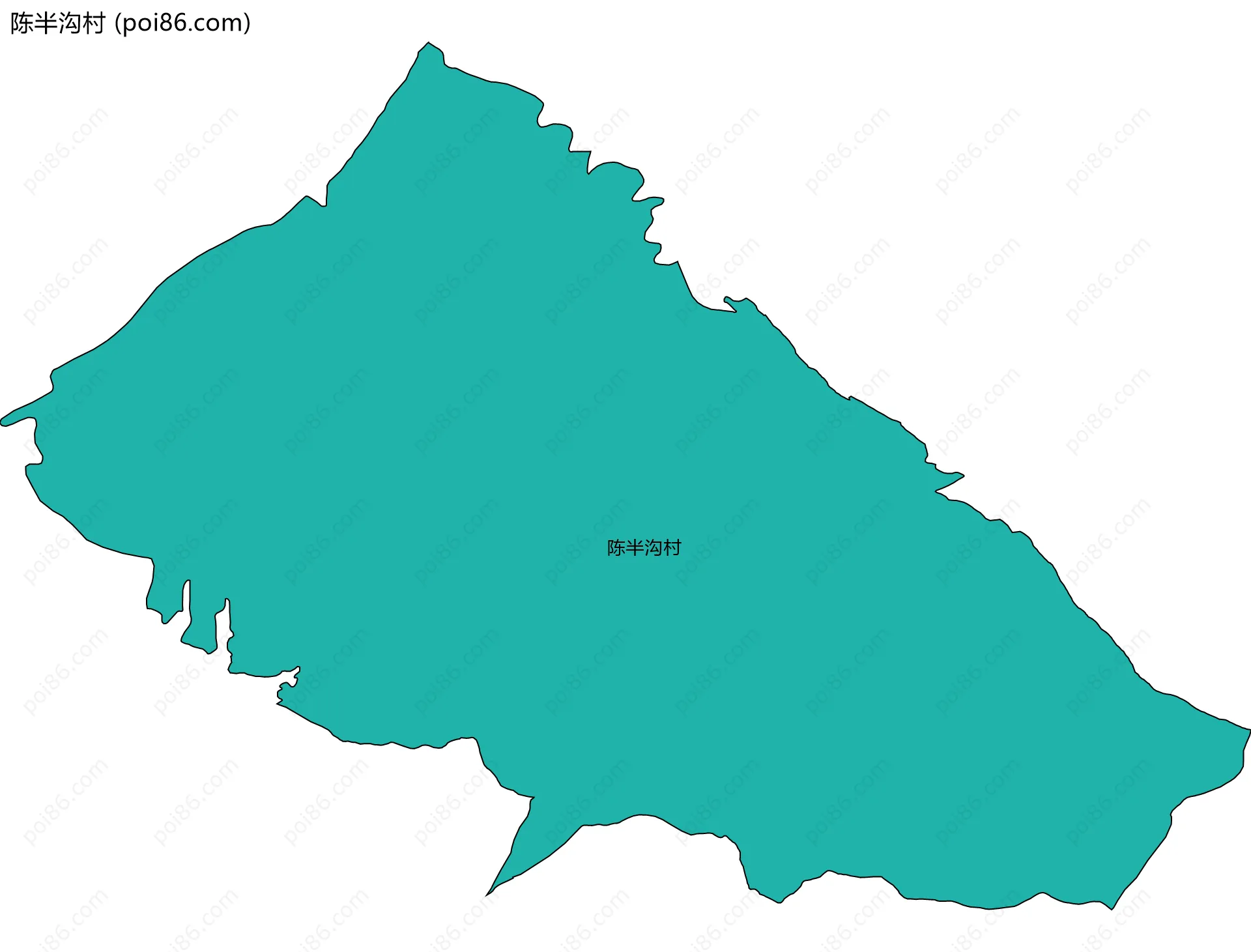 陈半沟村边界地图