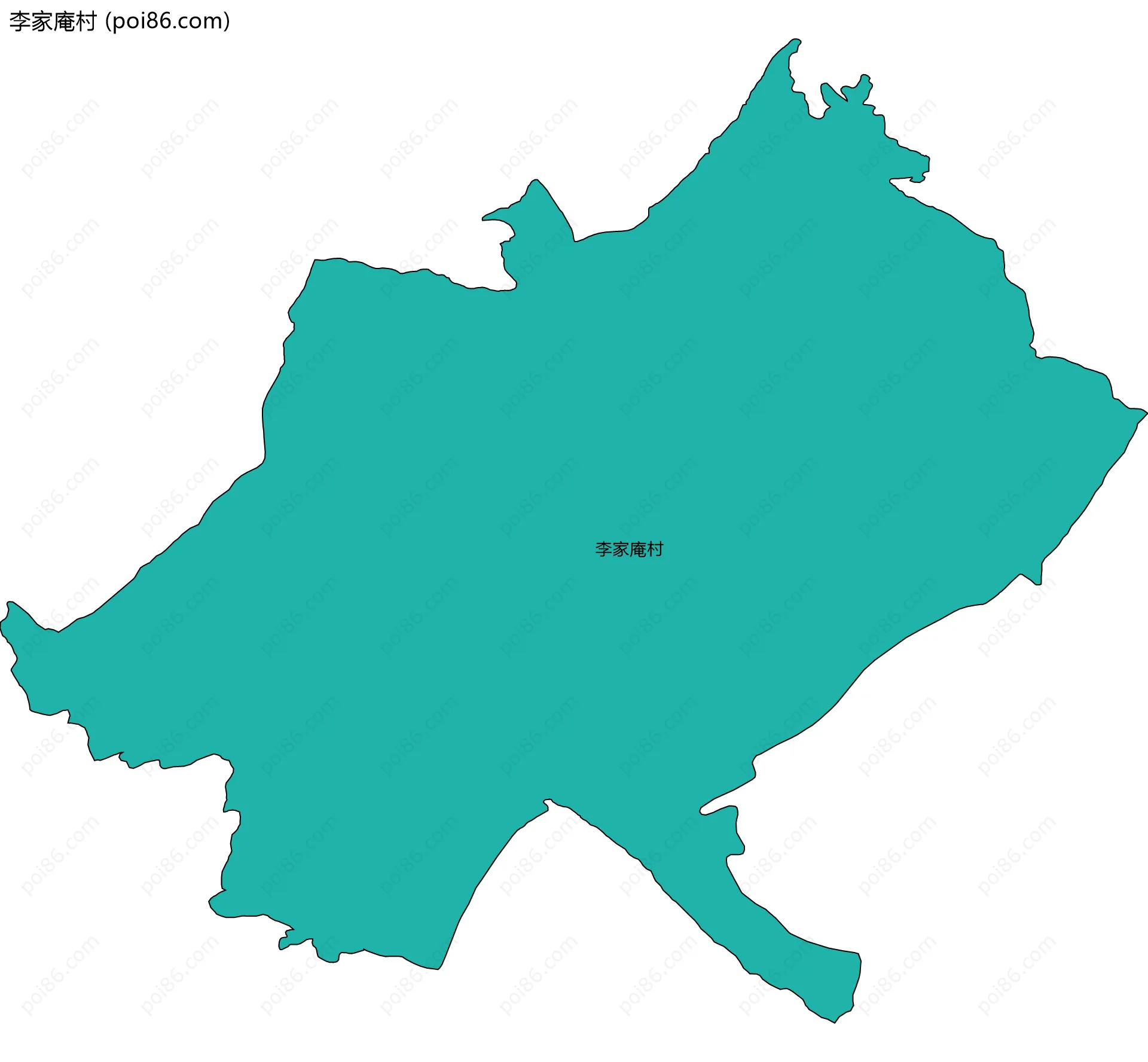 李家庵村边界地图