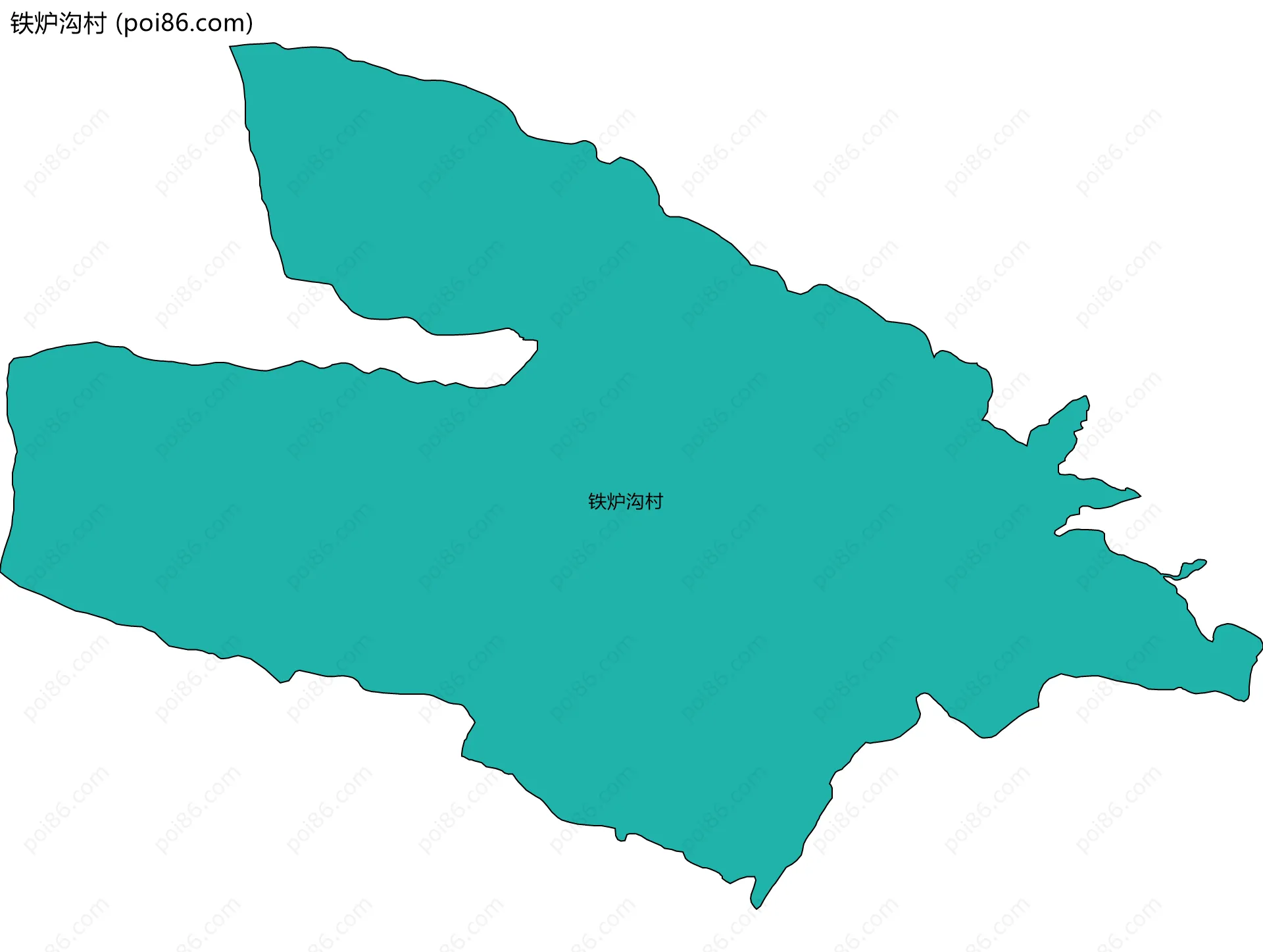 铁炉沟村边界地图