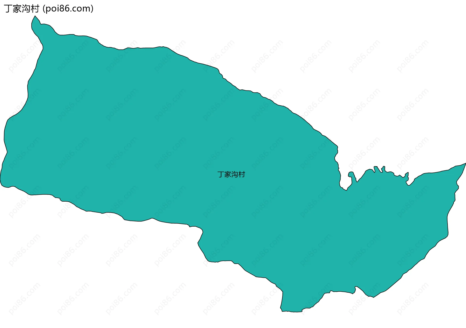 丁家沟村边界地图