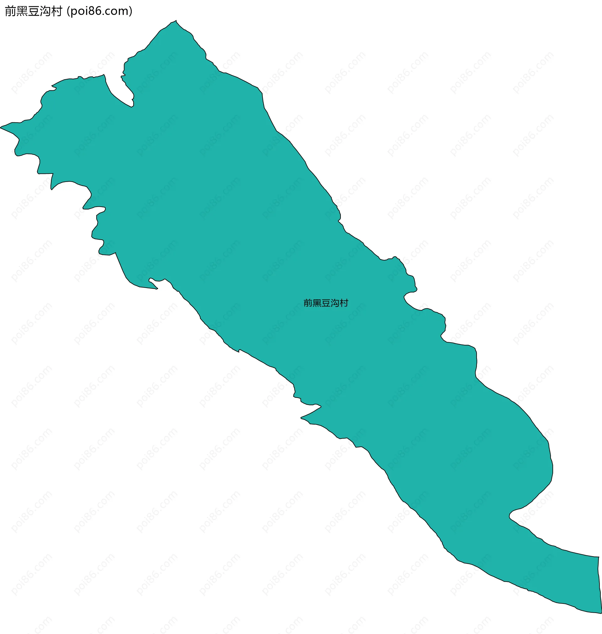 前黑豆沟村边界地图