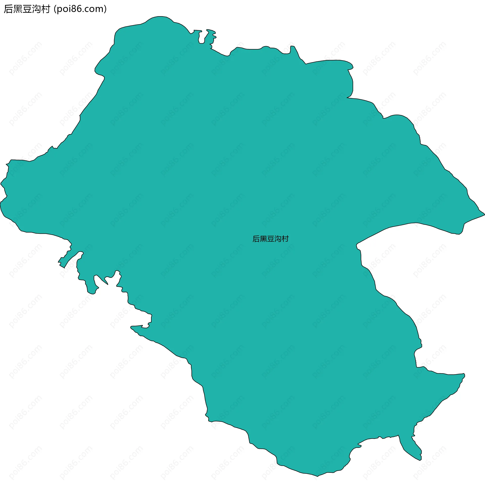 后黑豆沟村边界地图