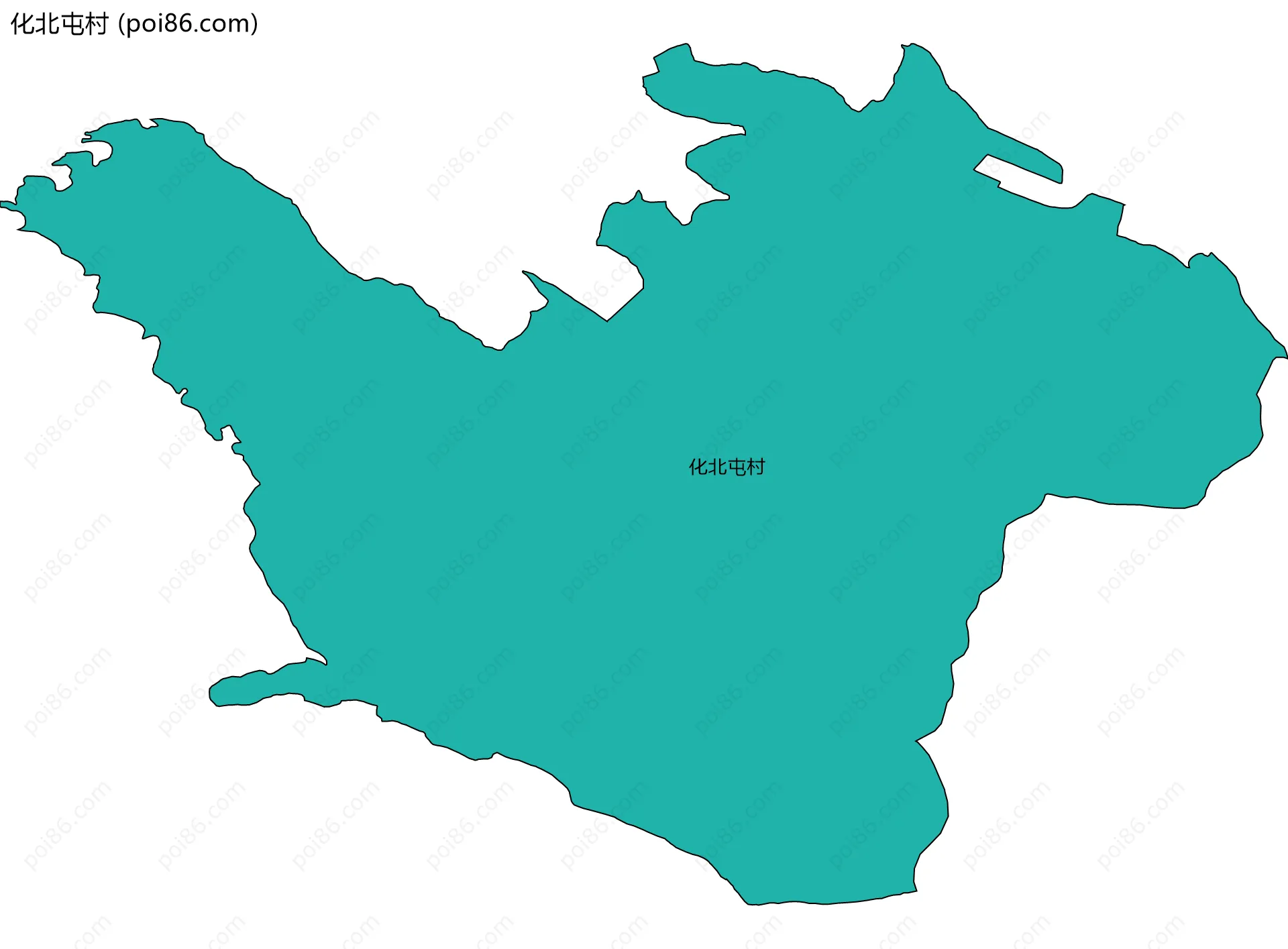 化北屯村边界地图