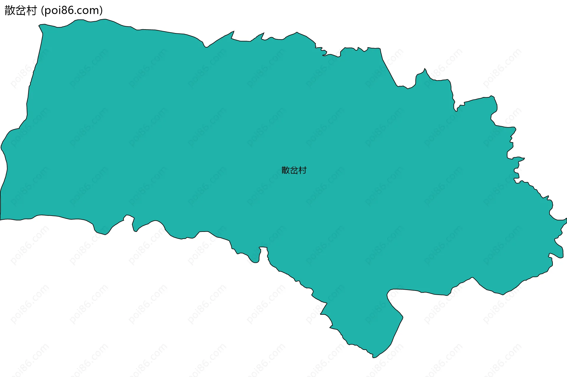 散岔村边界地图