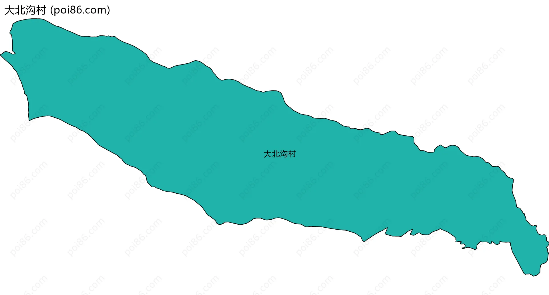 大北沟村边界地图